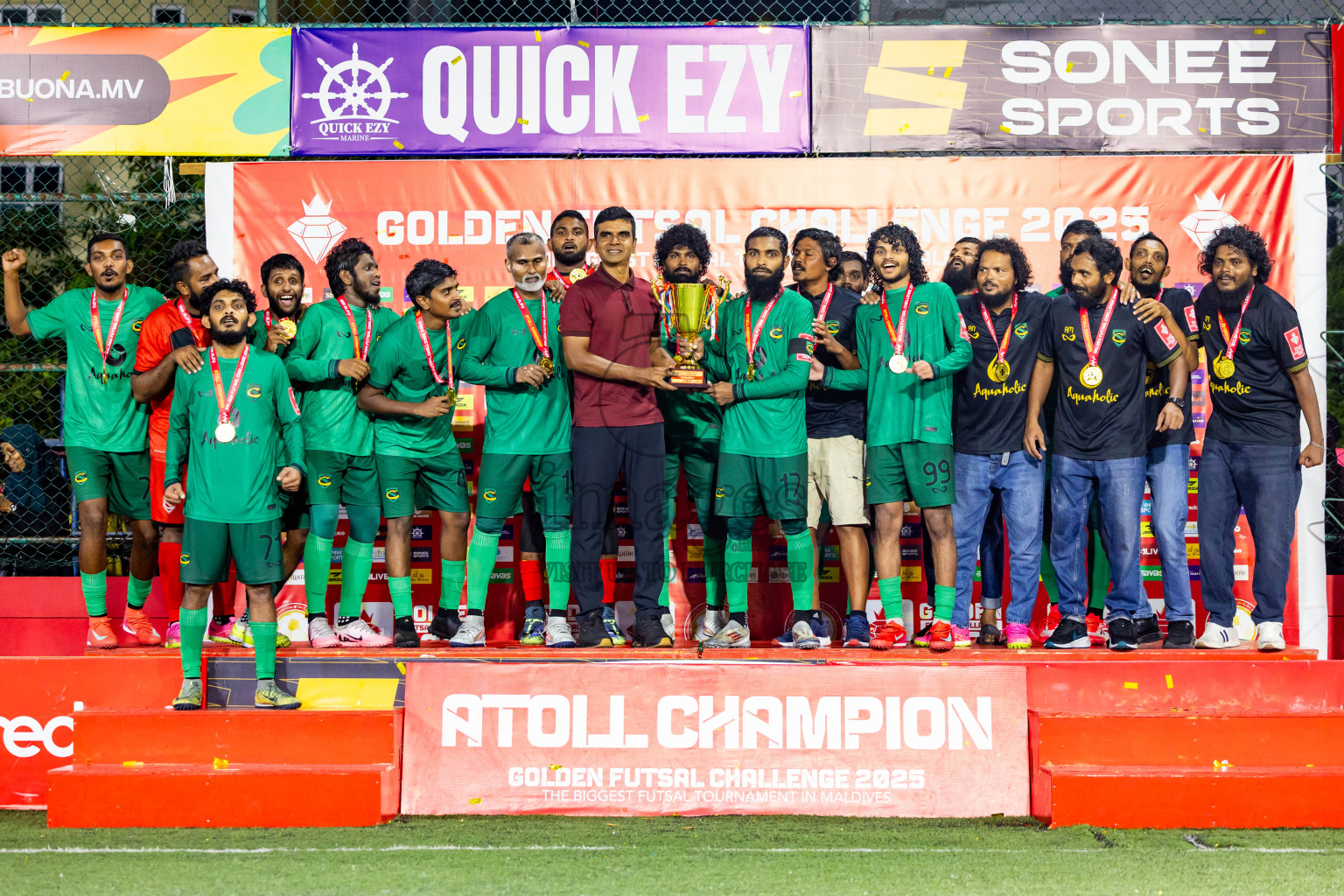 HA Dhidhdhoo vs HA Vashafaru in Haa Alif Atoll Finals Day 28 of Golden Futsal Challenge 2025 was held on Saturday , 1st February 2025, in Hulhumale', Maldives. Photos: Nausham Waheed / images.mv