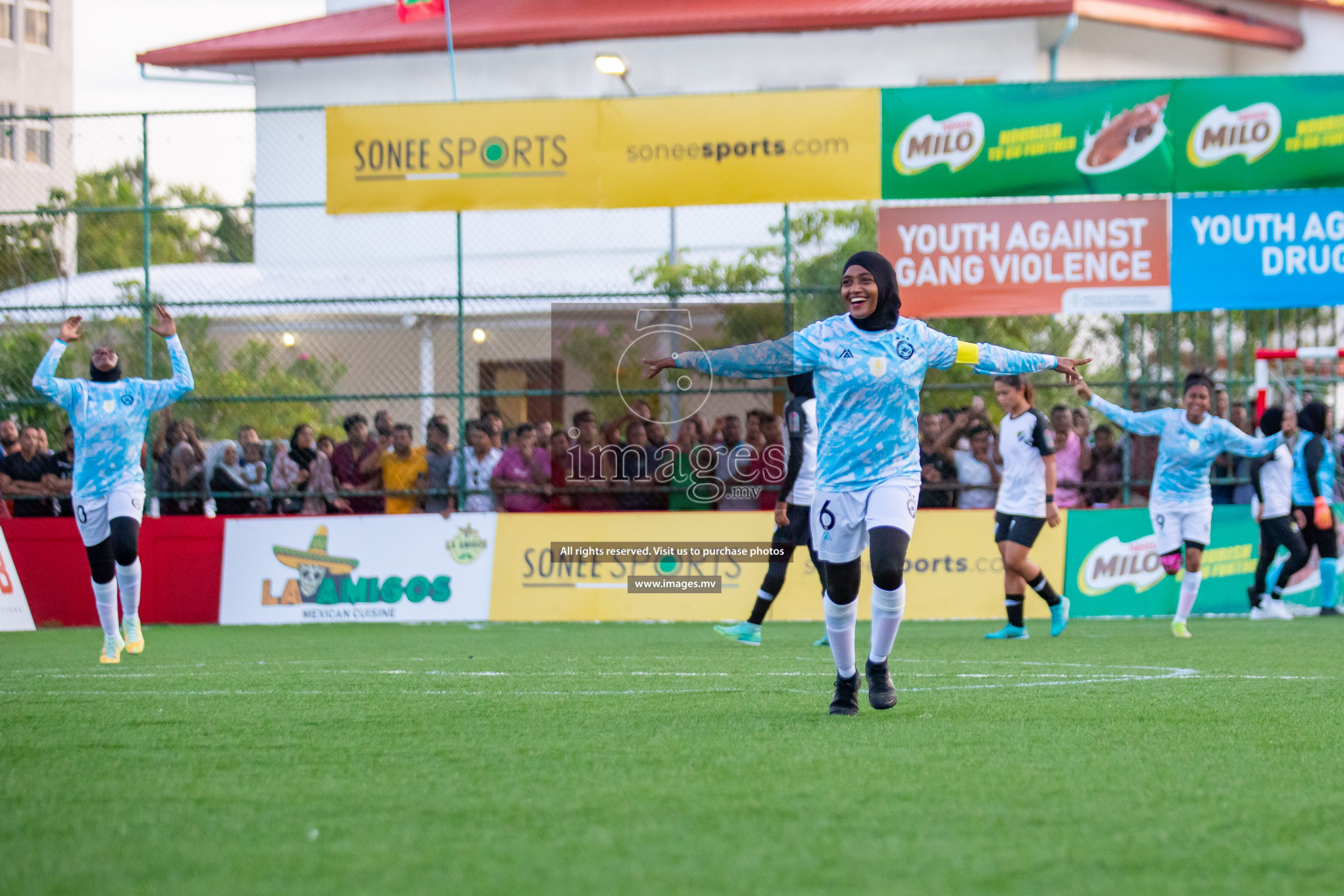 MPL vs DSC in Eighteen Thirty Women's Futsal Fiesta 2022 was held in Hulhumale', Maldives on Monday, 17th October 2022. Photos: Hassan Simah, Mohamed Mahfooz Moosa / images.mv