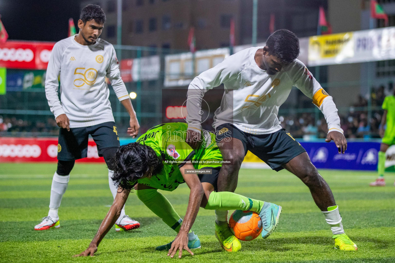 Team FSM Vs Prisons Club in the Semi Finals of Club Maldives 2021 held in Hulhumale, Maldives on 15 December 2021. Photos: Ismail Thoriq / images.mv