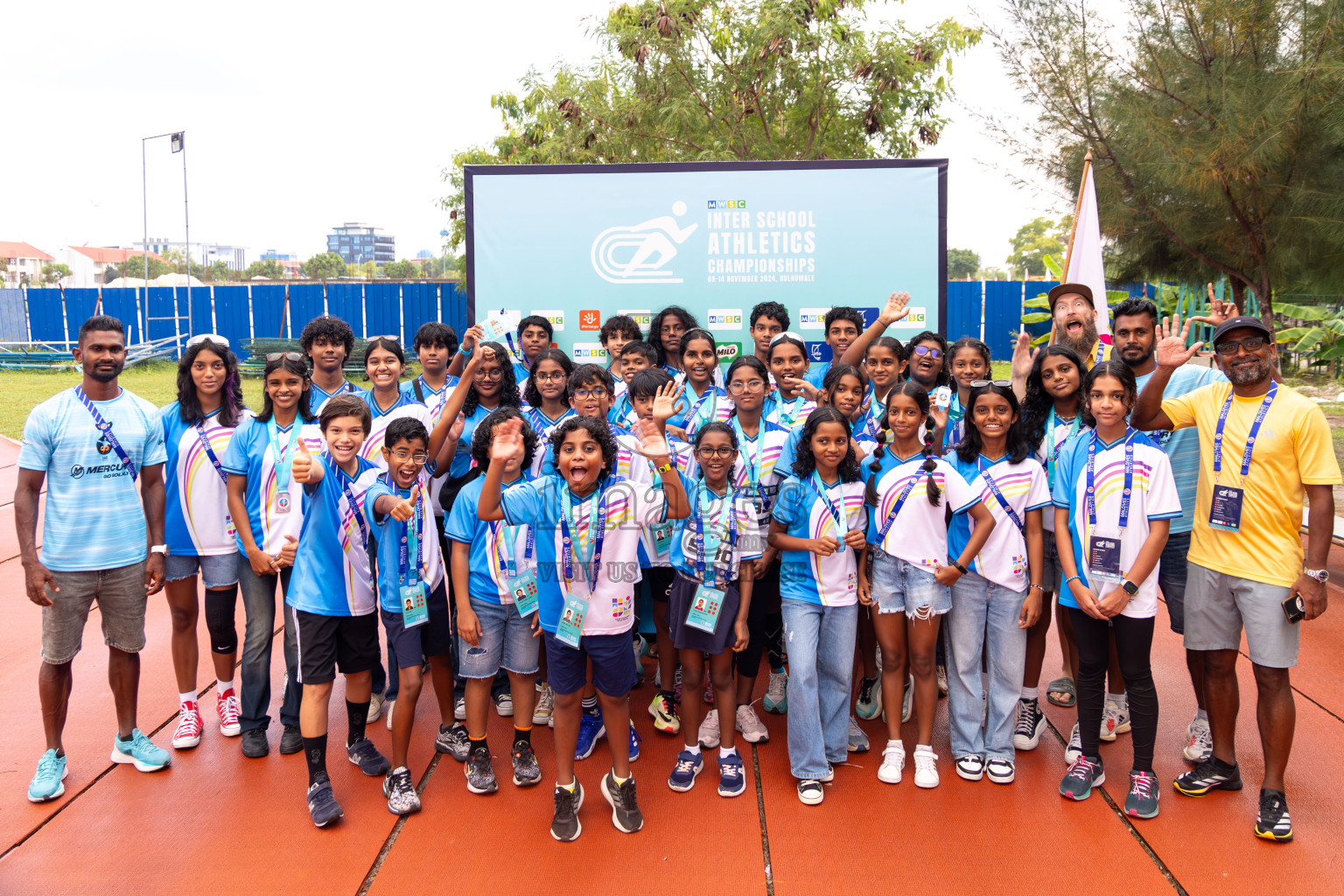 Day 6 of MWSC Interschool Athletics Championships 2024 held in Hulhumale Running Track, Hulhumale, Maldives on Thursday, 14th November 2024. Photos by: Ismail Thoriq / Images.mv