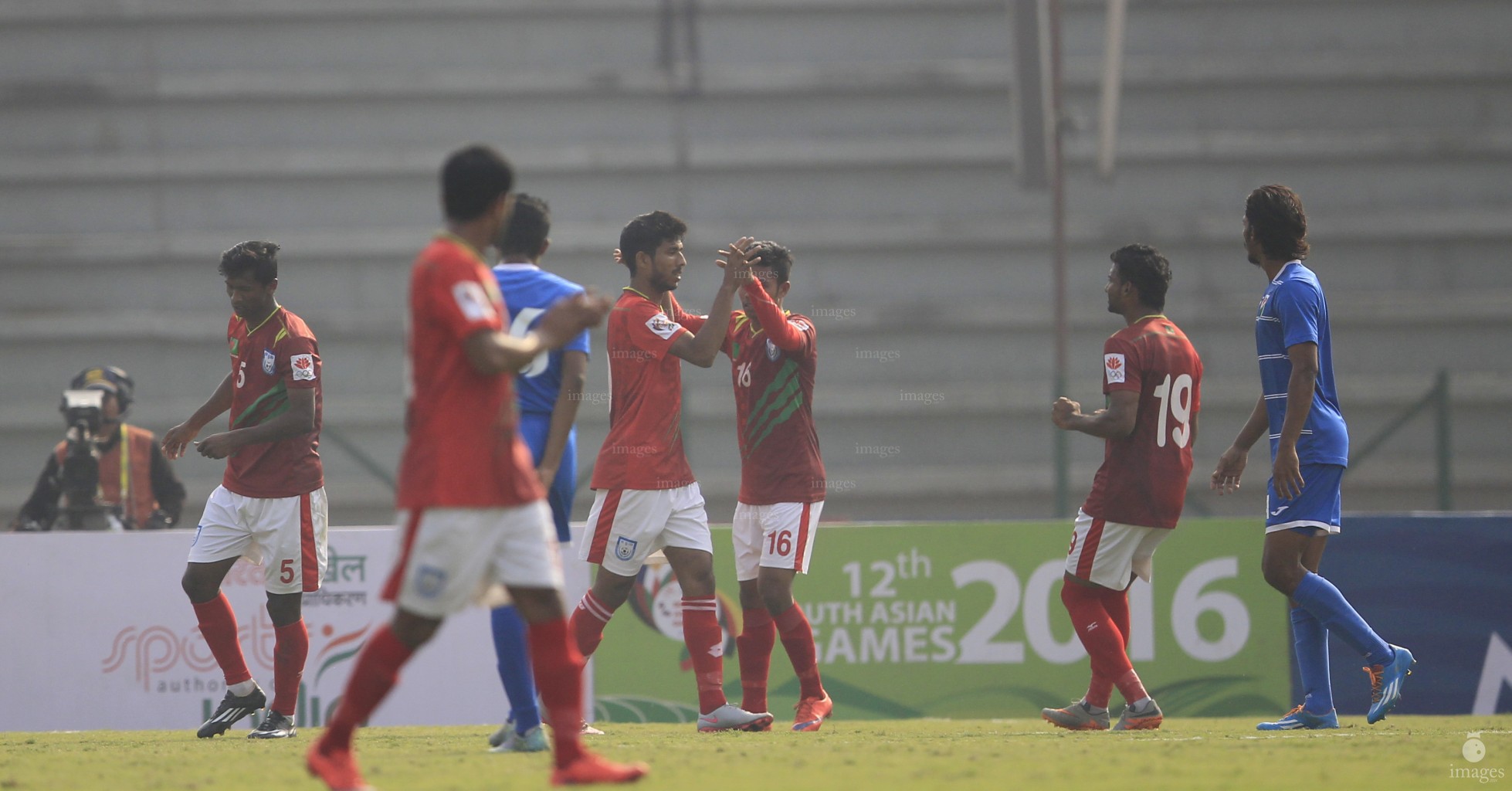 Maldives U23 national football team played against Bangladesh U23 team in the South Asian Games Football event in Guwahati, India, Monday , February 15, 2016. (Images.mv Photo: Mohamed Ahsan)