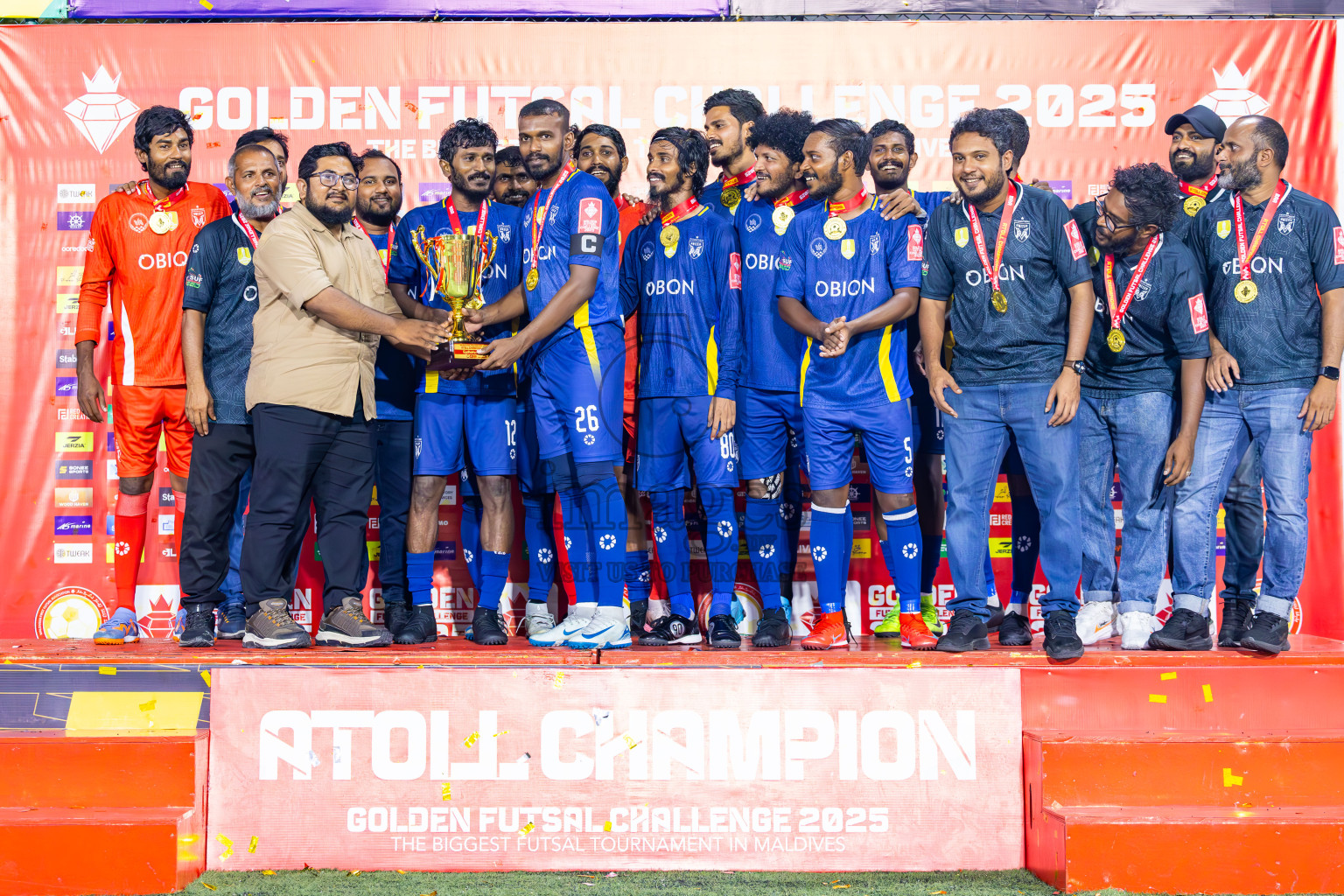 B Eydhafushi vs B Thulhaadhoo in Baa Atoll Finals Day 26 of Golden Futsal Challenge 2025 was held on Thursday , 30th January 2025, in Hulhumale', Maldives. Photos: Ismail Thoriq / images.mv