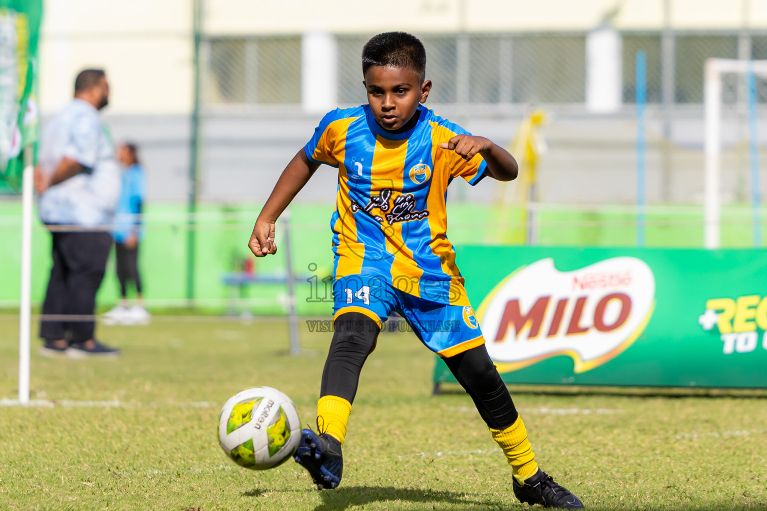 Day 1 of MILO Academy Championship 2025 (U-12) was held at Henveiru Stadium in Male', Maldives on Thursday, 1st May 2025. Photos: Nausham Waheed / images.mv