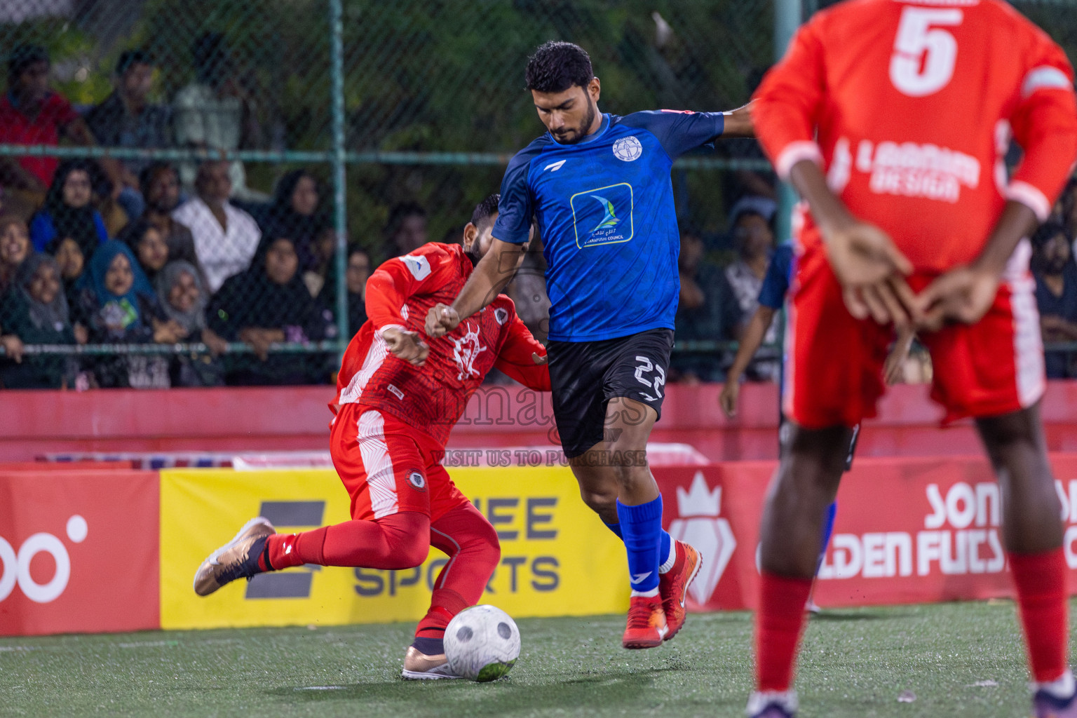 Ha. Maarandhoo vs Ha. Hoarafushi in Day 13 of Golden Futsal Challenge 2024 was held on Saturday, 27th January 2024, in Hulhumale', Maldives Photos: Mohamed Mahfooz Moosa / images.mv