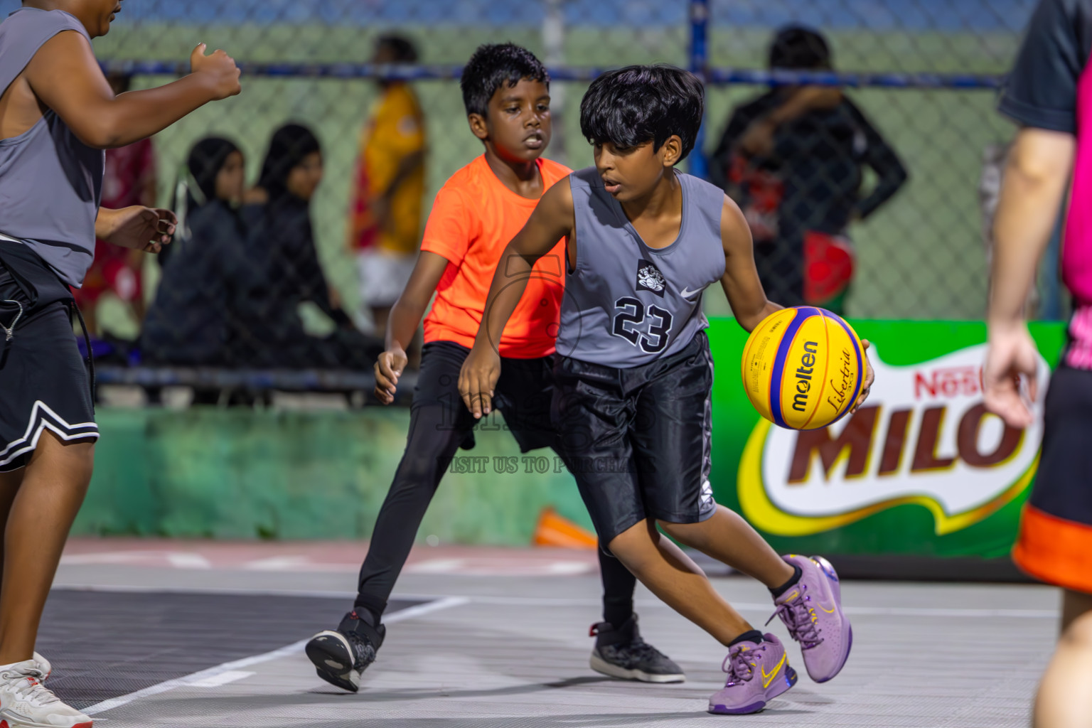 Day 1 of MILO Ramadan 3x3 Challenge 2024 was held in Ekuveni Outdoor Basketball Court at Male', Maldives on Tuesday, 12th March 2024. 
Photos: Ismail Thoriq / images.mv