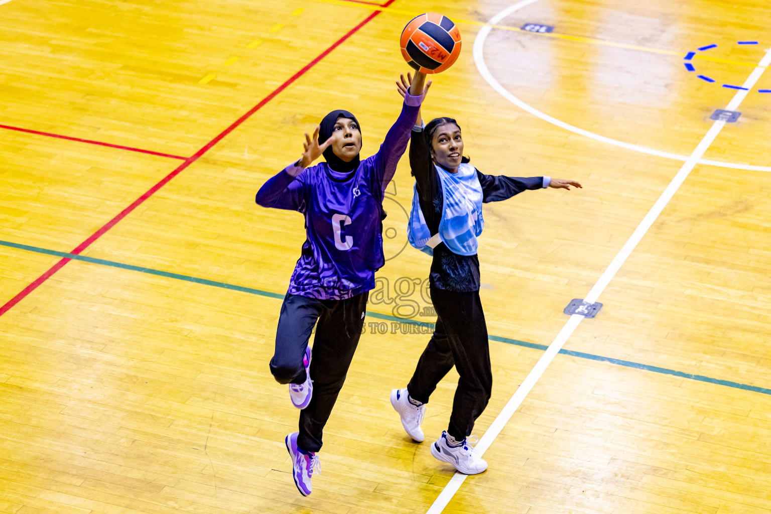 Day 3 of 25th Inter-School Netball Tournament was held in Social Center at Male', Maldives on Sunday, 11th August 2024. Photos: Nausham Waheed / images.mv