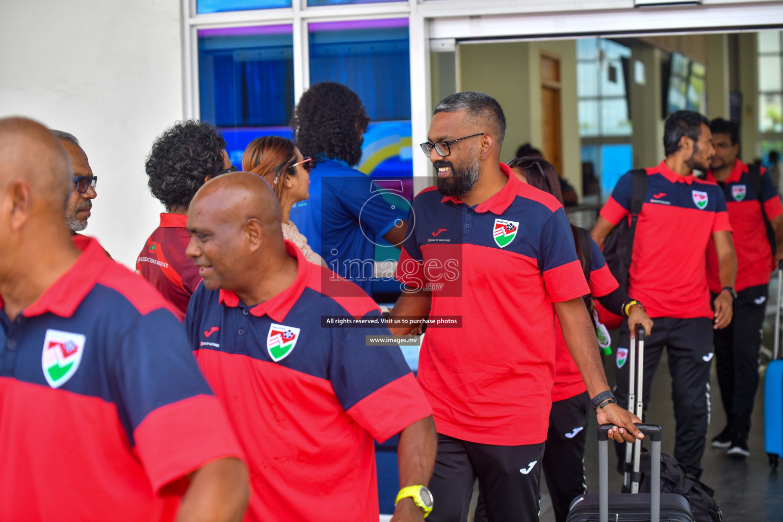 The Senior Men's National Team depart to Japan Training Camp from Maafannu Bus Terminal, Male', Maldives on 5th June 2023 Photos: Nausham Waheed/ Images.mv