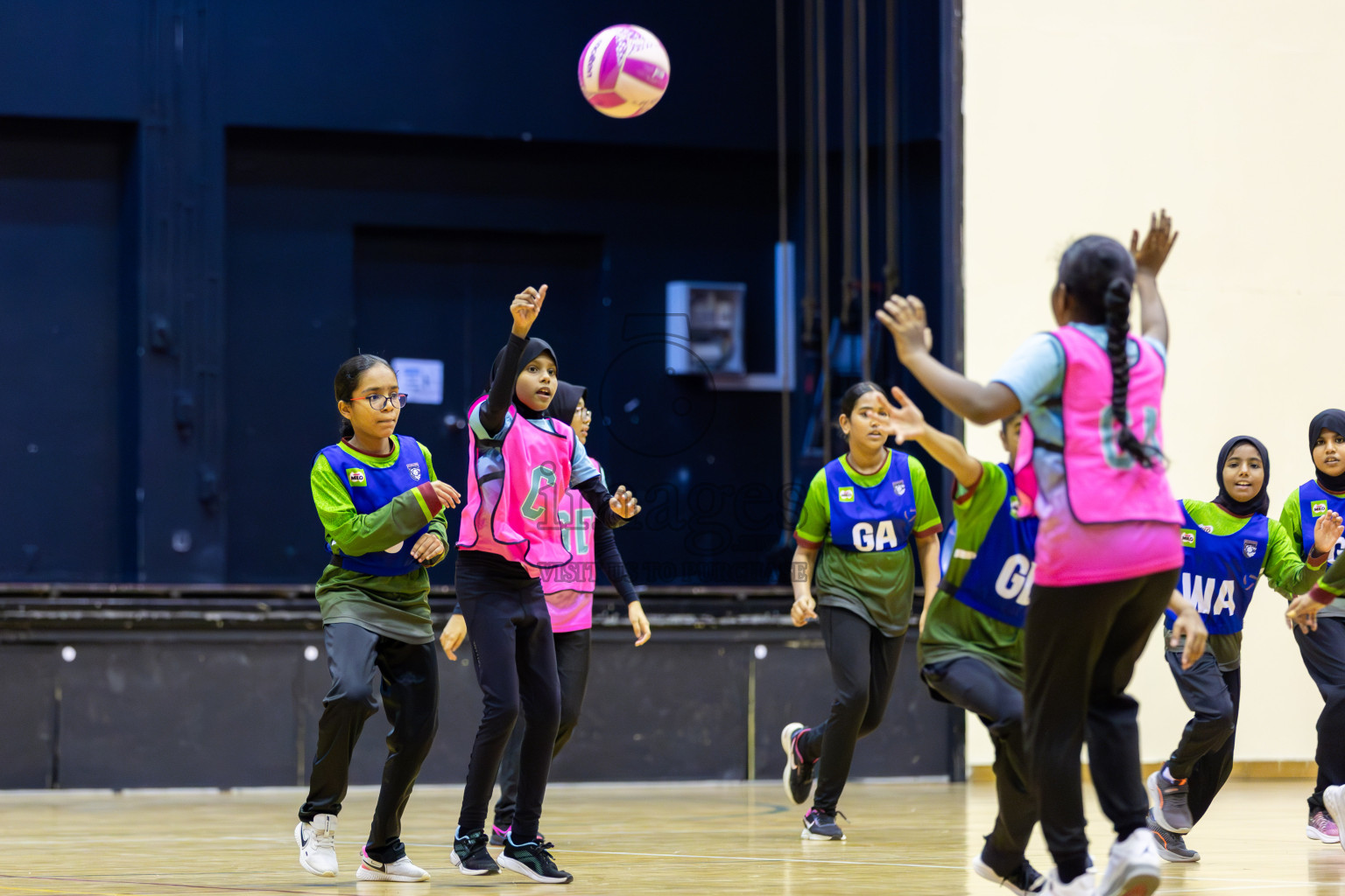 NETGEN A vs FIONTI Sports Academy (U11) in Day 1 of 3rd Junior Championship - Netball association of Maldives, held at Social Center on 19th January 2025 . Photos by Shuu Abdul Sattar