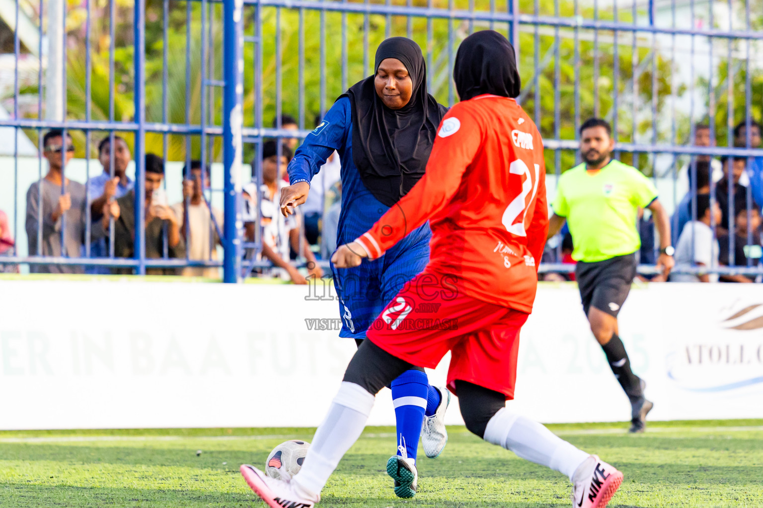 Eydhafushi vs Hithaadhoo in Day 5 of Better in Baa Futsal Fiesta 2025 Woman's division held in B. Eydhafushi, Maldives on Sunday, 9th November 2025. Photos: Nausham Waheed / images.mv
