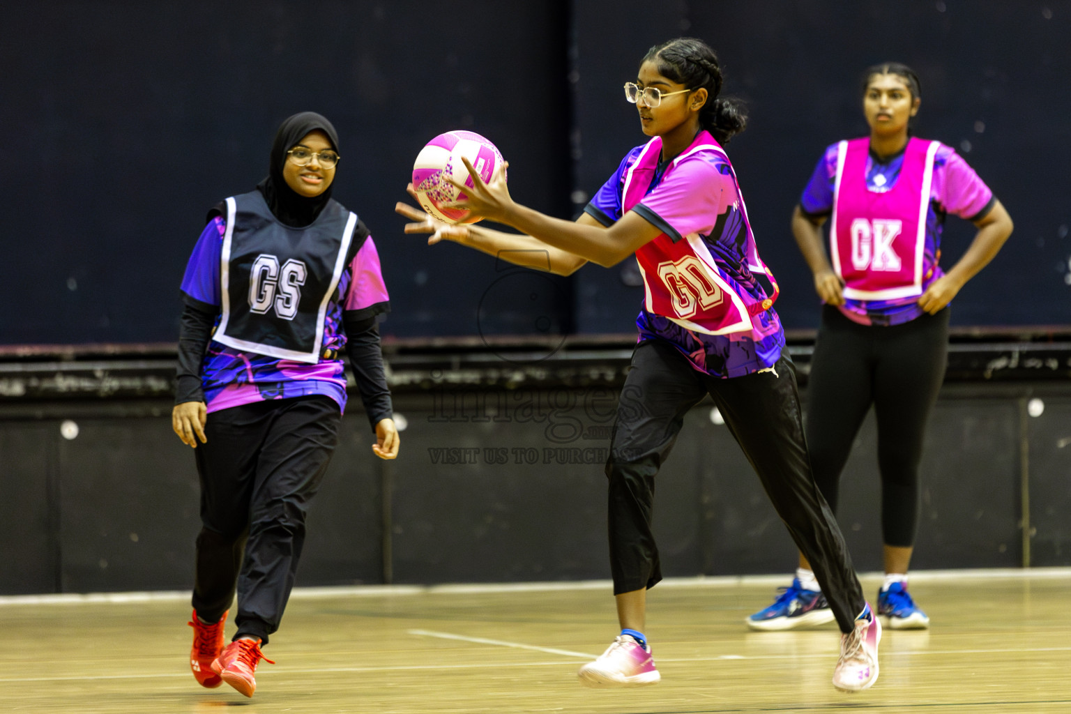 N Sports Academy B vs N Sports Academy A in Day 6 of 3rd Netball Junior Championship, held at Social Center on Friday 24th January 2025 . Photos: Shuu Abdul Sattar / images.mv