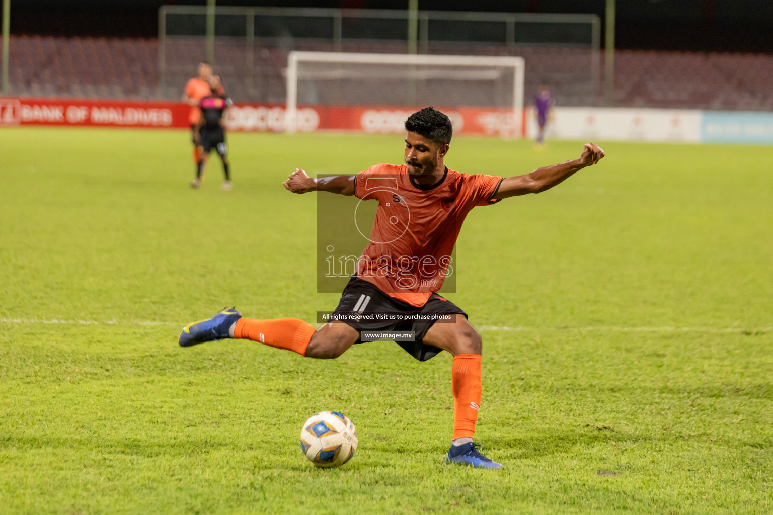 Club Eagles vs United Victory in Ooredoo Dhivehi Premier League 2021/22 on 07 July 2022, held in National Football Stadium, Male', Maldives