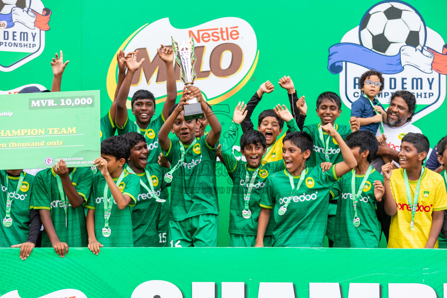 Final Day  of MILO Academy Championship 2024 - U12 was held at Henveiru Grounds in Male', Maldives on Thursday, 7th July 2024. Photos: Shuu Abdul Sattar / images.mv