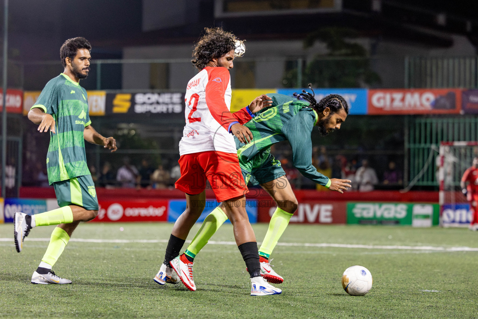 Th. Kinbidhoo VS Th. Dhiyamigili in Day 18 of Golden Futsal Challenge 2025 was held on Wednesday, 22nd January 2025, in Hulhumale', Maldives. Photos: Nausham Waheed / images.mv