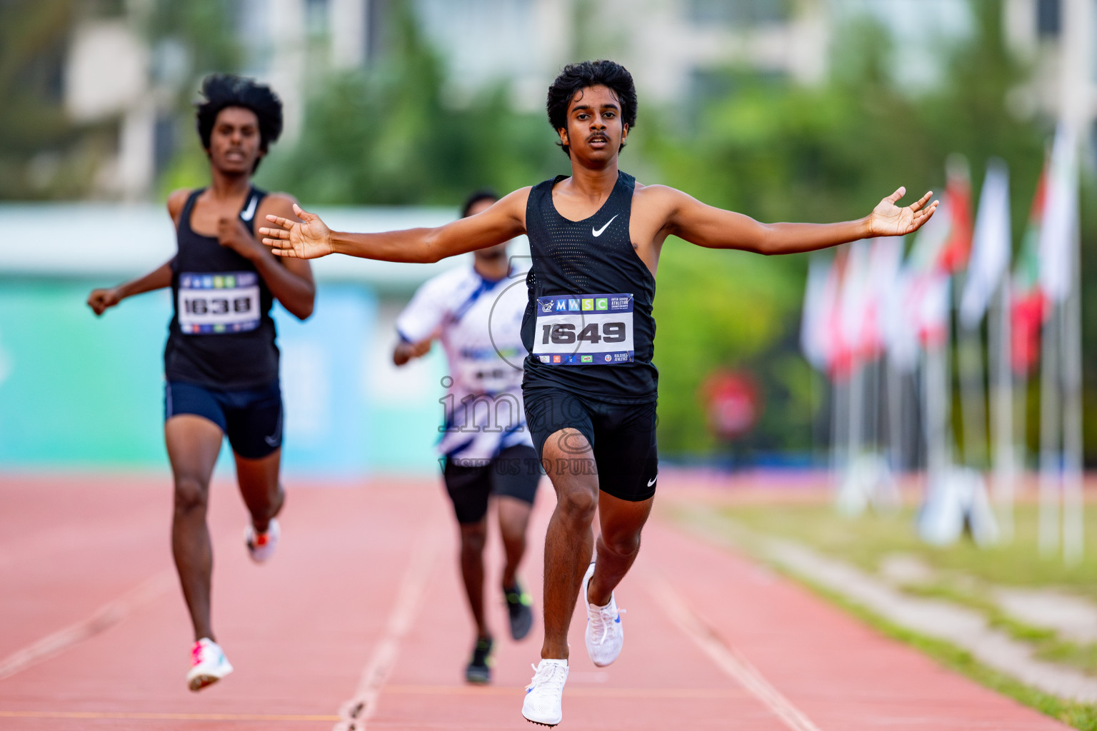 Day 5 of MWSC Interschool Athletics Championships 2024 held in Hulhumale Running Track, Hulhumale, Maldives on Wednesday, 13th November 2024. Photos by: Nausham Waheed / Images.mv