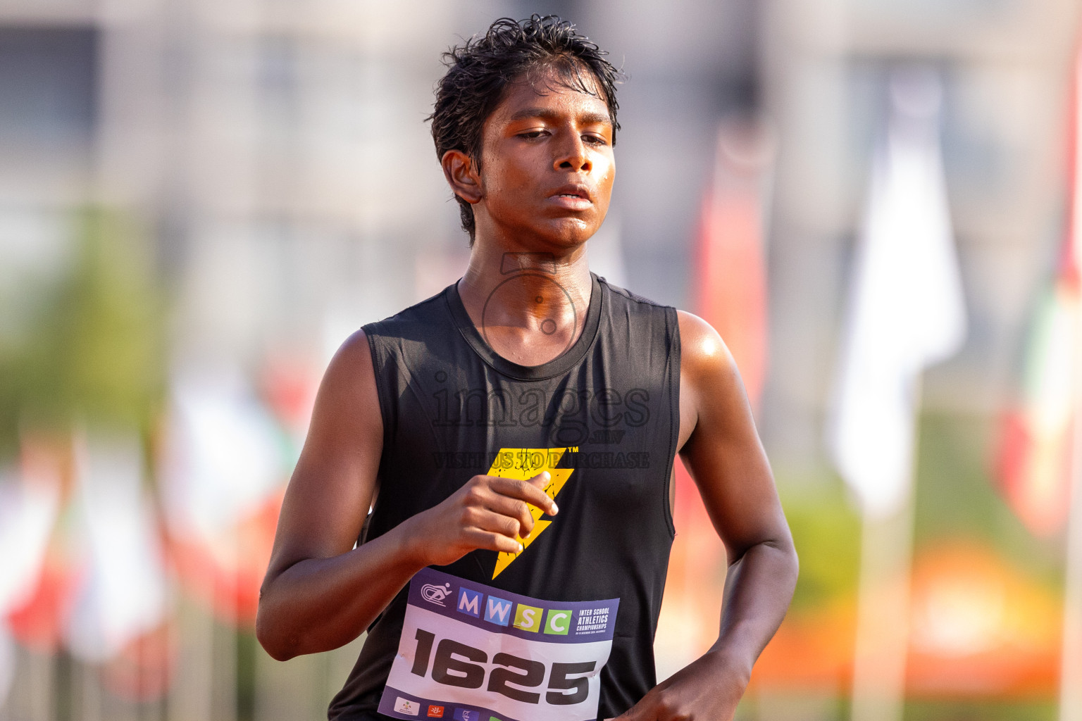 Day 5 of MWSC Interschool Athletics Championships 2024 held in Hulhumale Running Track, Hulhumale, Maldives on Wednesday, 13th November 2024. Photos by: Raif Yoosuf / Images.mv