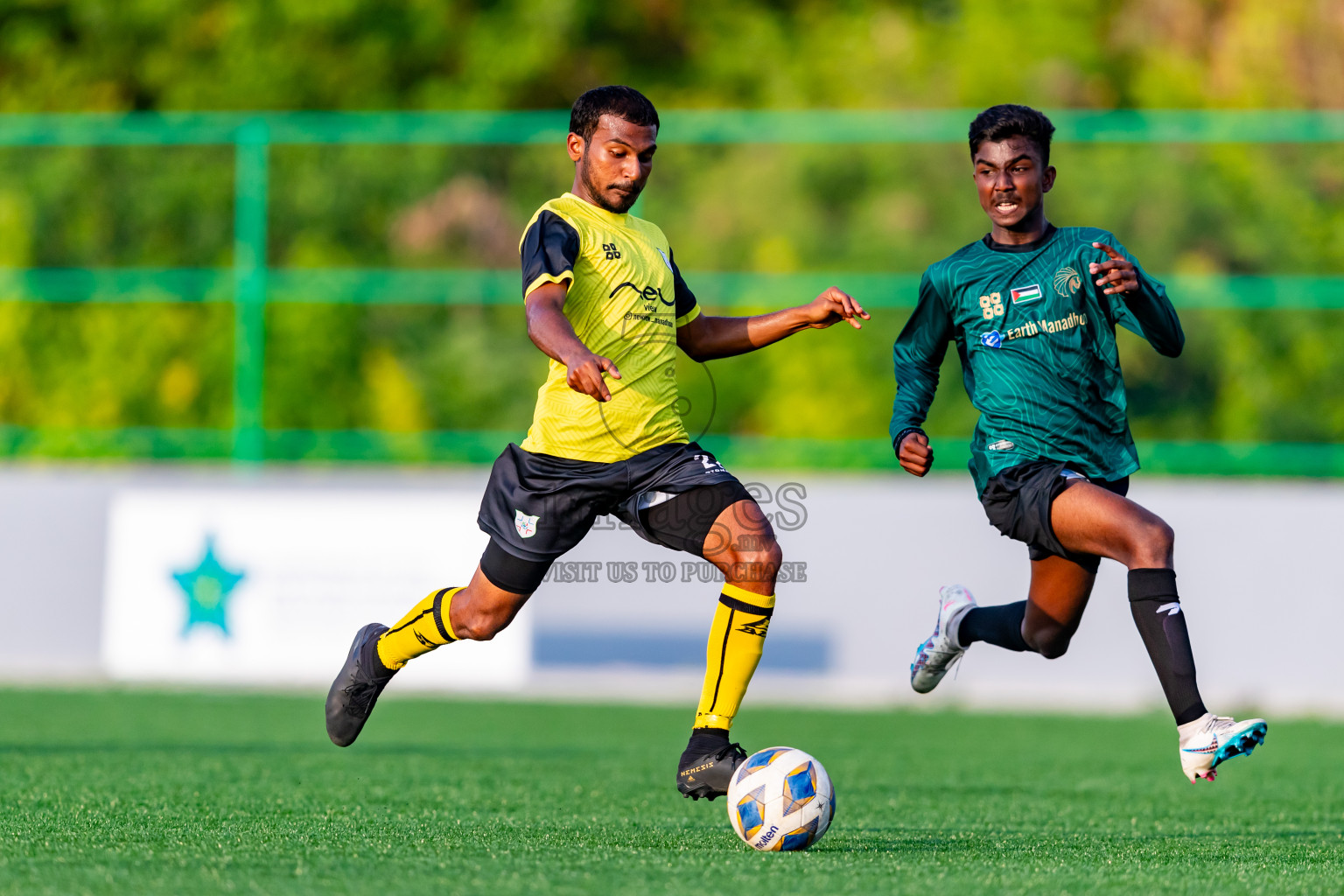 Baburu SC vs Kanmathi Juniors from Manadhoo Council Cup 2024 in N Manadhoo Maldives on Friday, 23rd February 2023. Photos: Nausham Waheed / images.mv