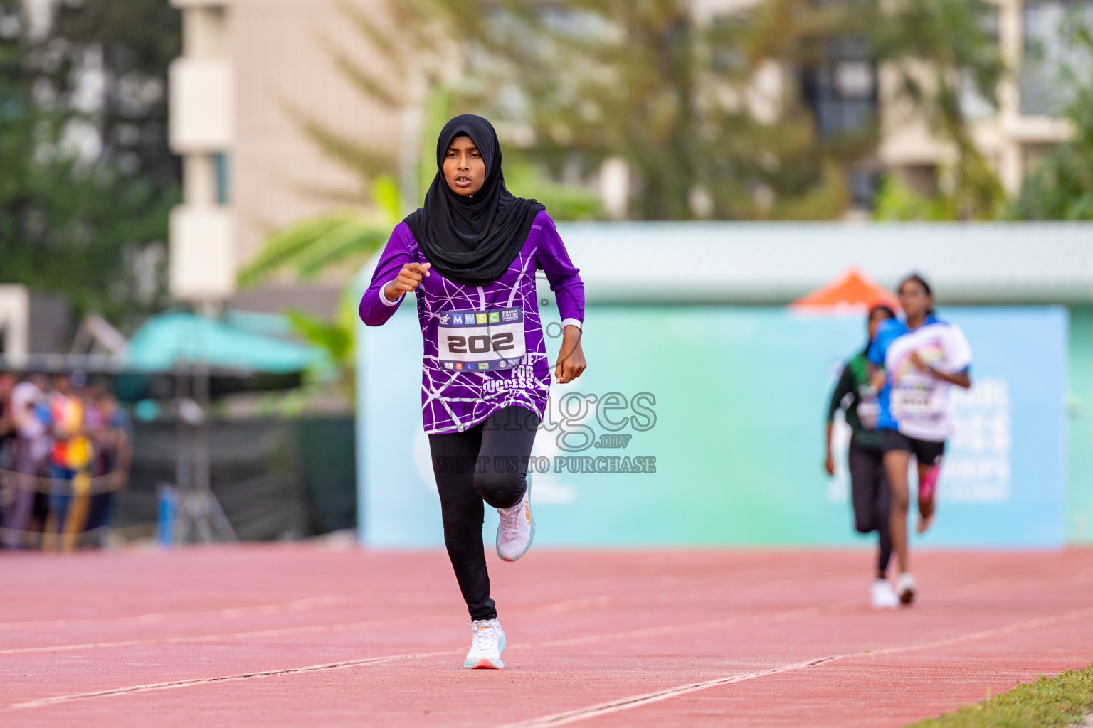 Day 2 of MWSC Interschool Athletics Championships 2024 held in Hulhumale Running Track, Hulhumale, Maldives on Sunday, 10th November 2024. 
Photos by: Hassan Simah / Images.mv