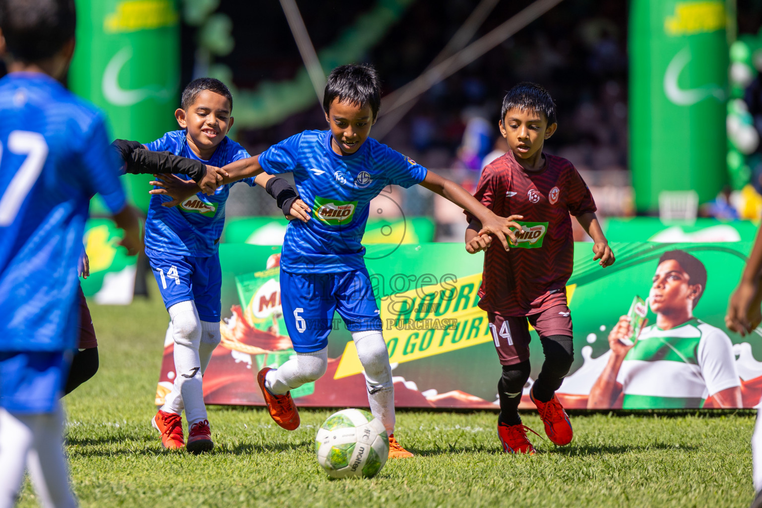 Day 1 of MILO Kids Football Fiesta was held at National Stadium in Male', Maldives on Friday, 23rd February 2024. 
Photos: Ismail Thoriq / images.mv