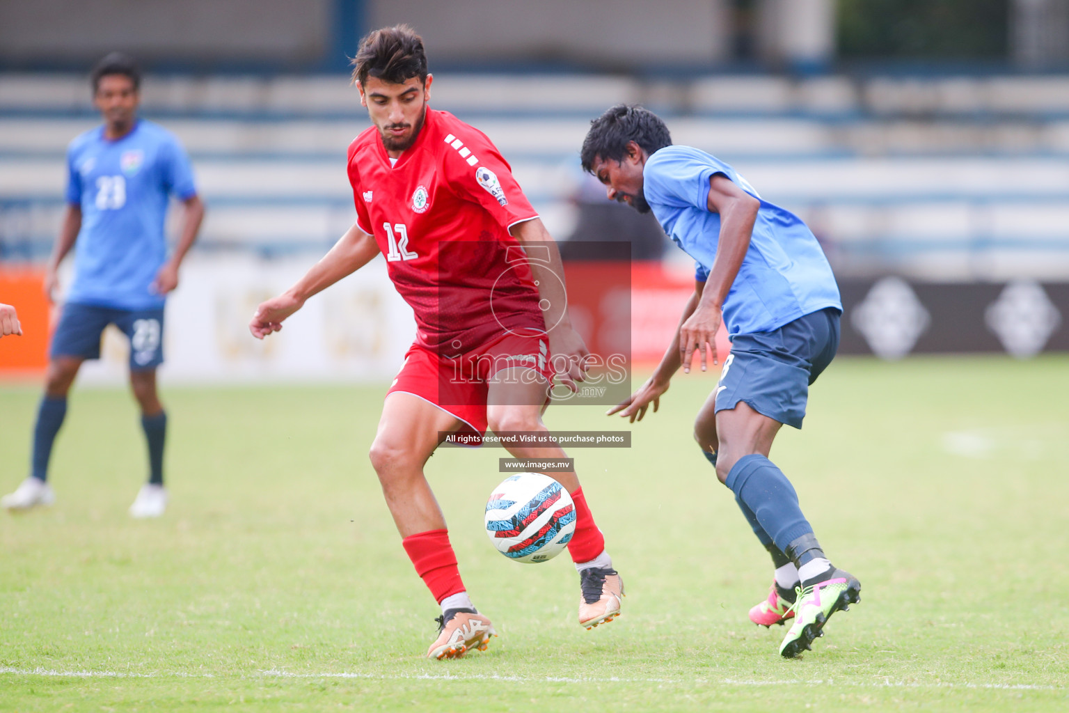 Lebanon vs Maldives in SAFF Championship 2023 held in Sree Kanteerava Stadium, Bengaluru, India, on Tuesday, 28th June 2023. Photos: Nausham Waheed, Hassan Simah / images.mv