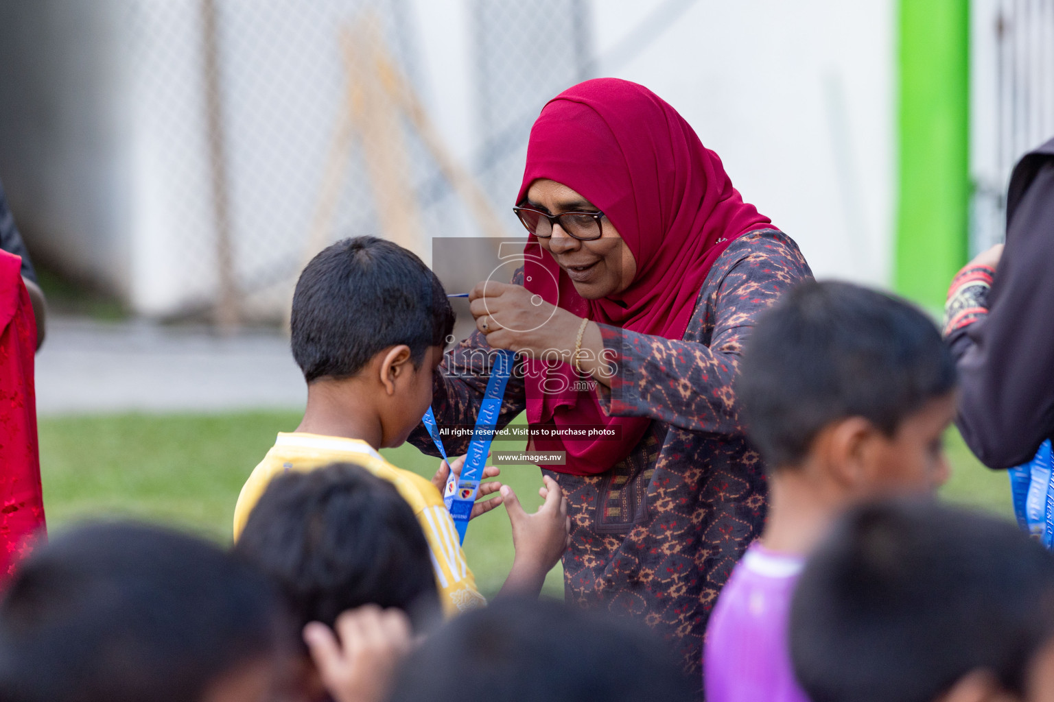 Day 4 of Nestle Kids Football Fiesta, held in Henveyru Football Stadium, Male', Maldives on Saturday, 14th October 2023 Photos: Nausham Waheed  / images.mv