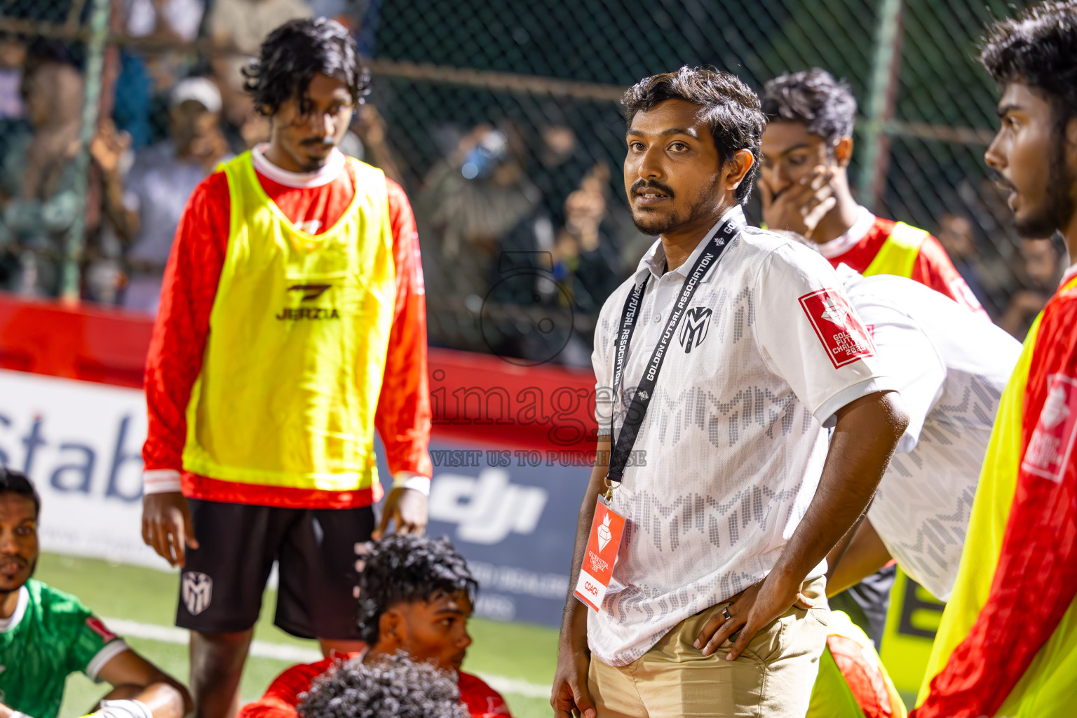 Dh Maaenboodhoo vs Dh Kudahuvadhoo in Dhaalu Atoll Finals in Day 25 of Golden Futsal Challenge 2025 was held on Wednesday , 28th January 2025, in Hulhumale', Maldives. Photos: Ismail Thoriq / images.mv