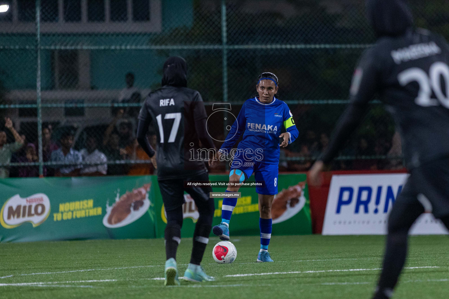 Team Fenaka vs Dhivehi Sifainge Club in Eighteen Thirty Women's Futsal Fiesta 2022 was held in Hulhumale', Maldives on Saturday, 8th October 2022. Photos: Ismail Thoriq / images.mv