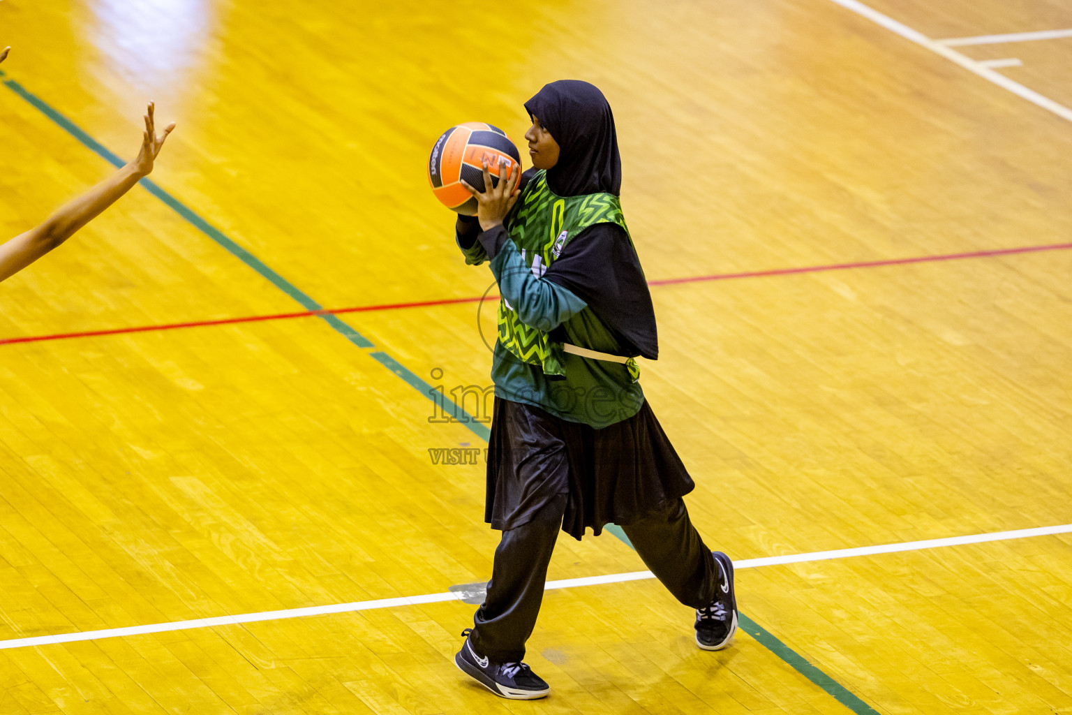 Day 8 of 25th Inter-School Netball Tournament was held in Social Center at Male', Maldives on Sunday, 18th August 2024. Photos: Nausham Waheed / images.mv