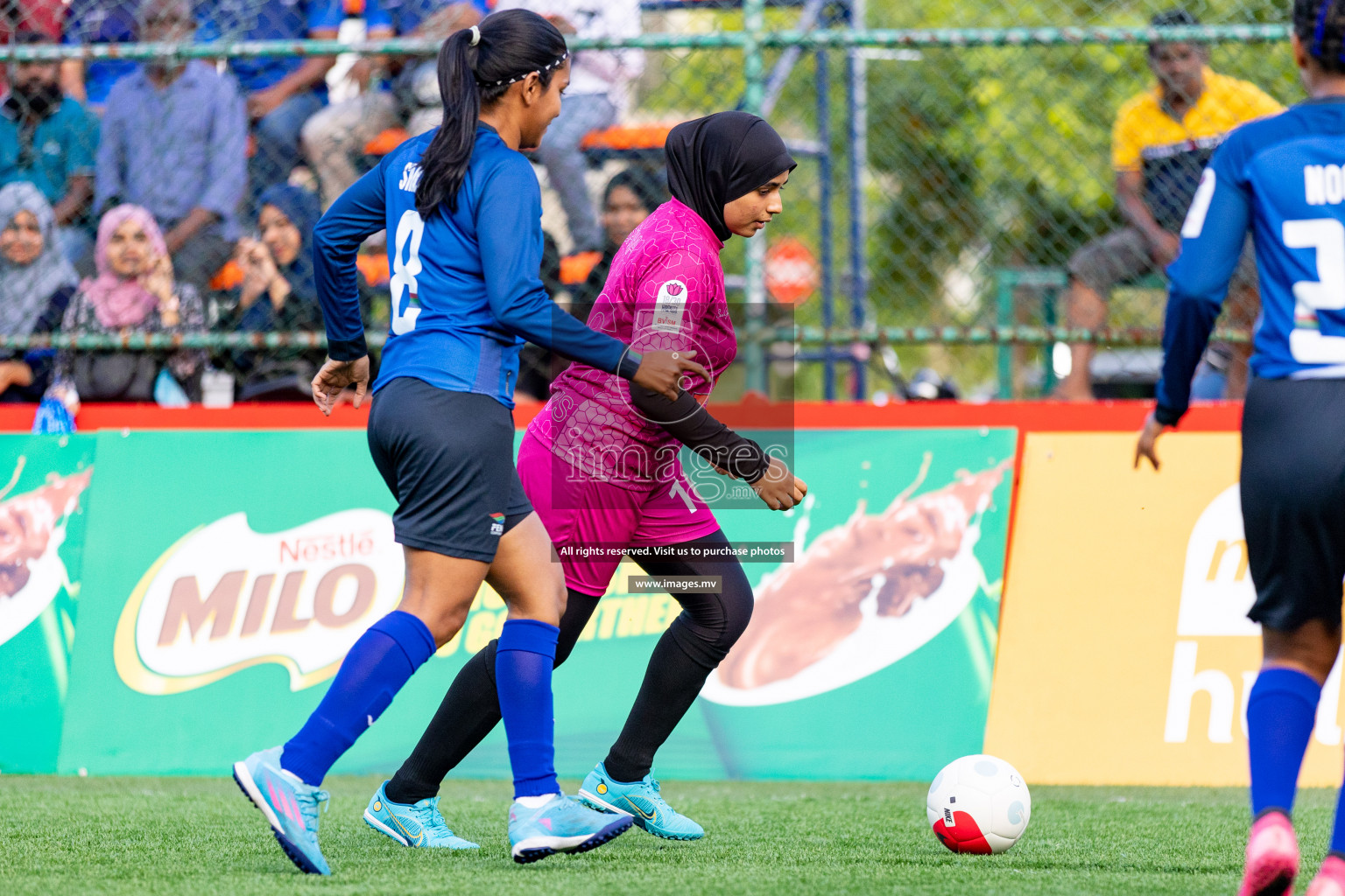 Team Fenaka vs Club MYS in Eighteen Thirty Women's Futsal Fiesta 2022 was held in Hulhumale', Maldives on Monday, 17th October 2022. Photos: Mohamed Mahfooz Moosa / images.mv