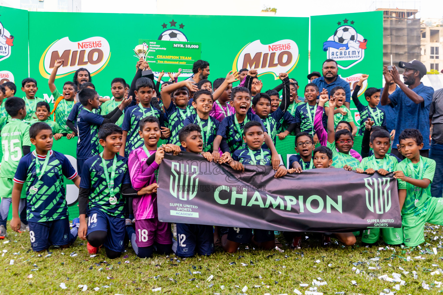 Day 2 of Under 10 MILO Academy Championship 2024 was held at National Stadium in Male', Maldives on Saturday, 27th April 2024. Photos: Nausham Waheed / images.mv