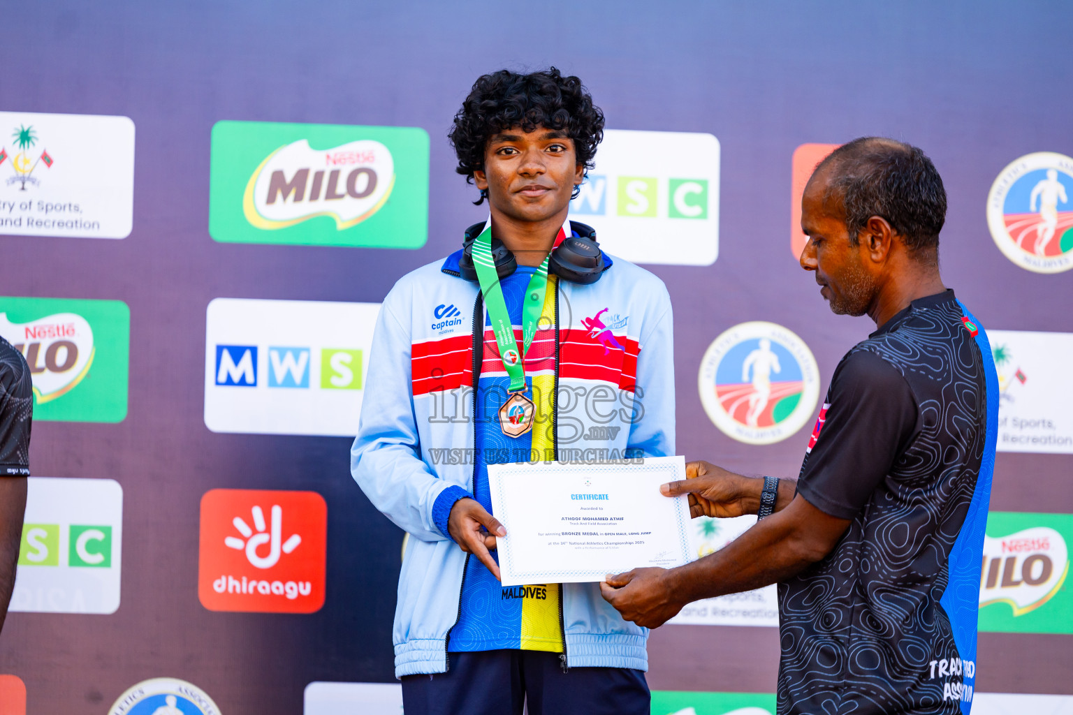 Day 3 of National Athletics Championship 2025 was held at Ekuveni Running Ground in Male', Maldives on Saturday, 16th August 2025. Photos: Nausham Waheed / images.mv