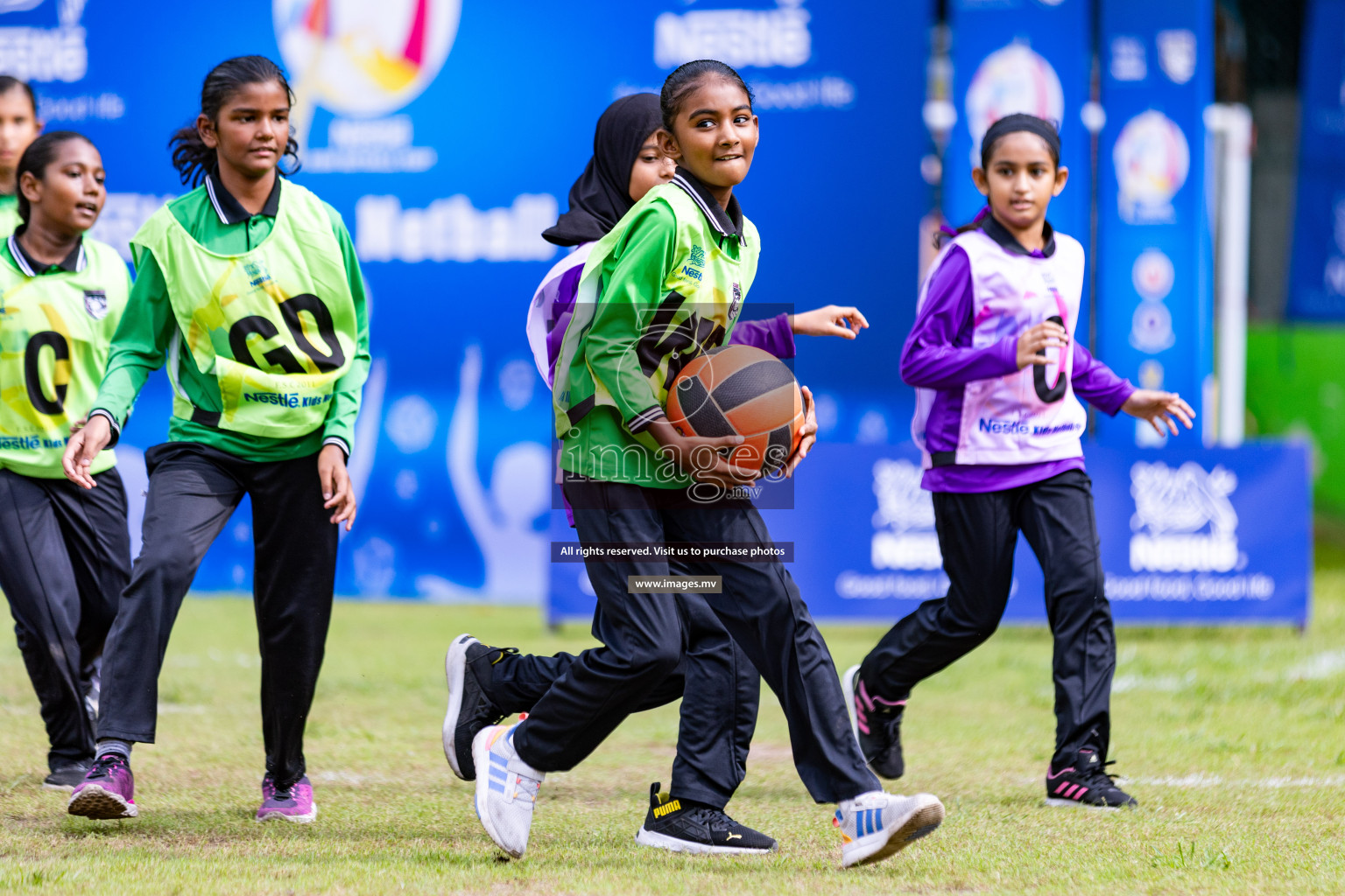 Day 1 of Nestle' Kids Netball Fiesta 2023 held in Henveyru Stadium, Male', Maldives on Thursday, 30th November 2023. Photos by Nausham Waheed / Images.mv