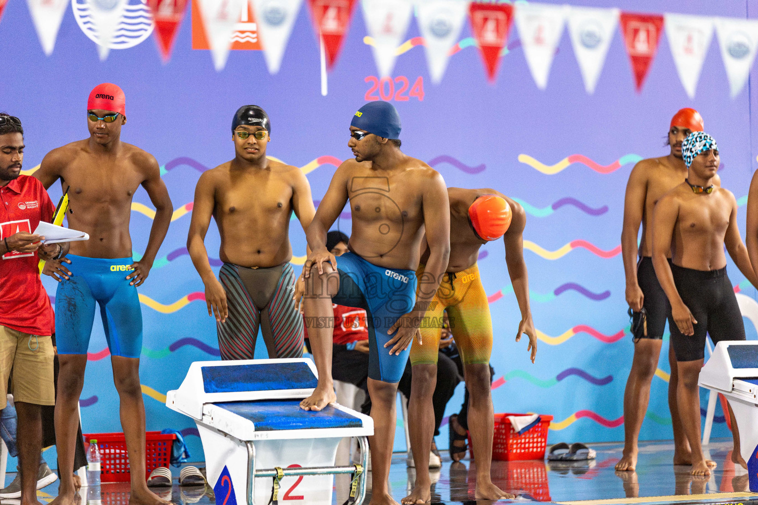 Day 3 of National Swimming Competition 2024 held in Hulhumale', Maldives on Sunday, 15th December 2024. Photos: Hassan Simah / images.mv