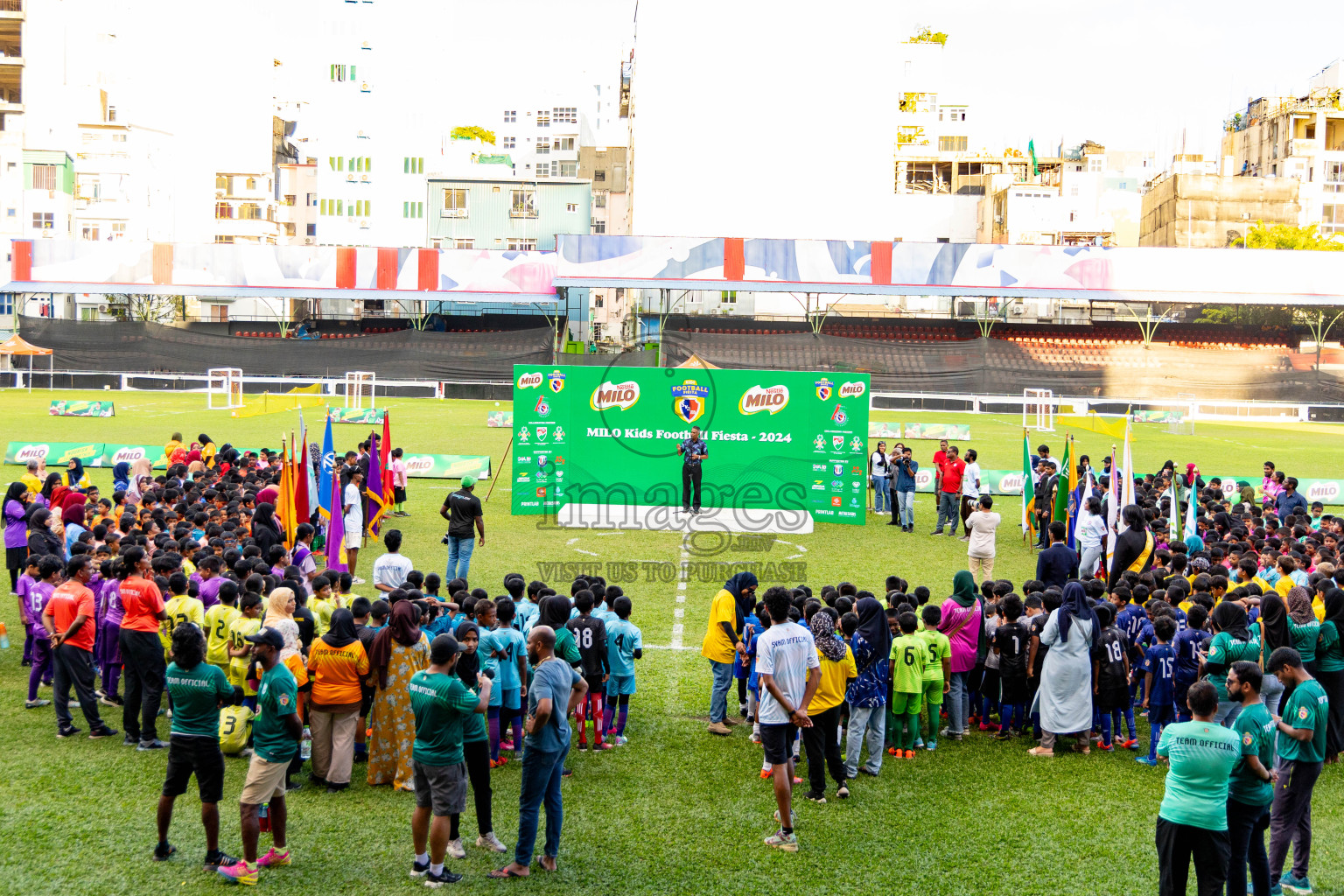 Day 2 of MILO Kids Football Fiesta was held at National Stadium in Male', Maldives on Saturday, 24th February 2024.