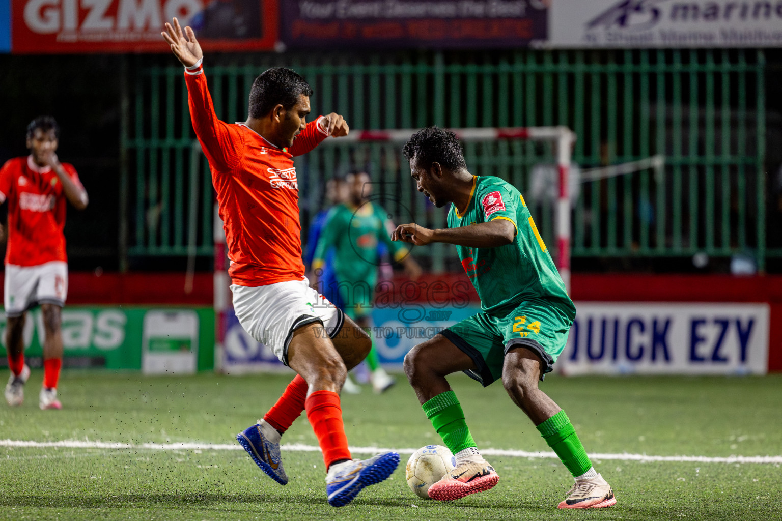 ADh Dhangethi vs ADh Mandhoo on Day 20 of Golden Futsal Challenge 2025 was held on Thursday, 23rd January 2025, in Hulhumale', Maldives. Photos: Nausham Waheed / images.mv