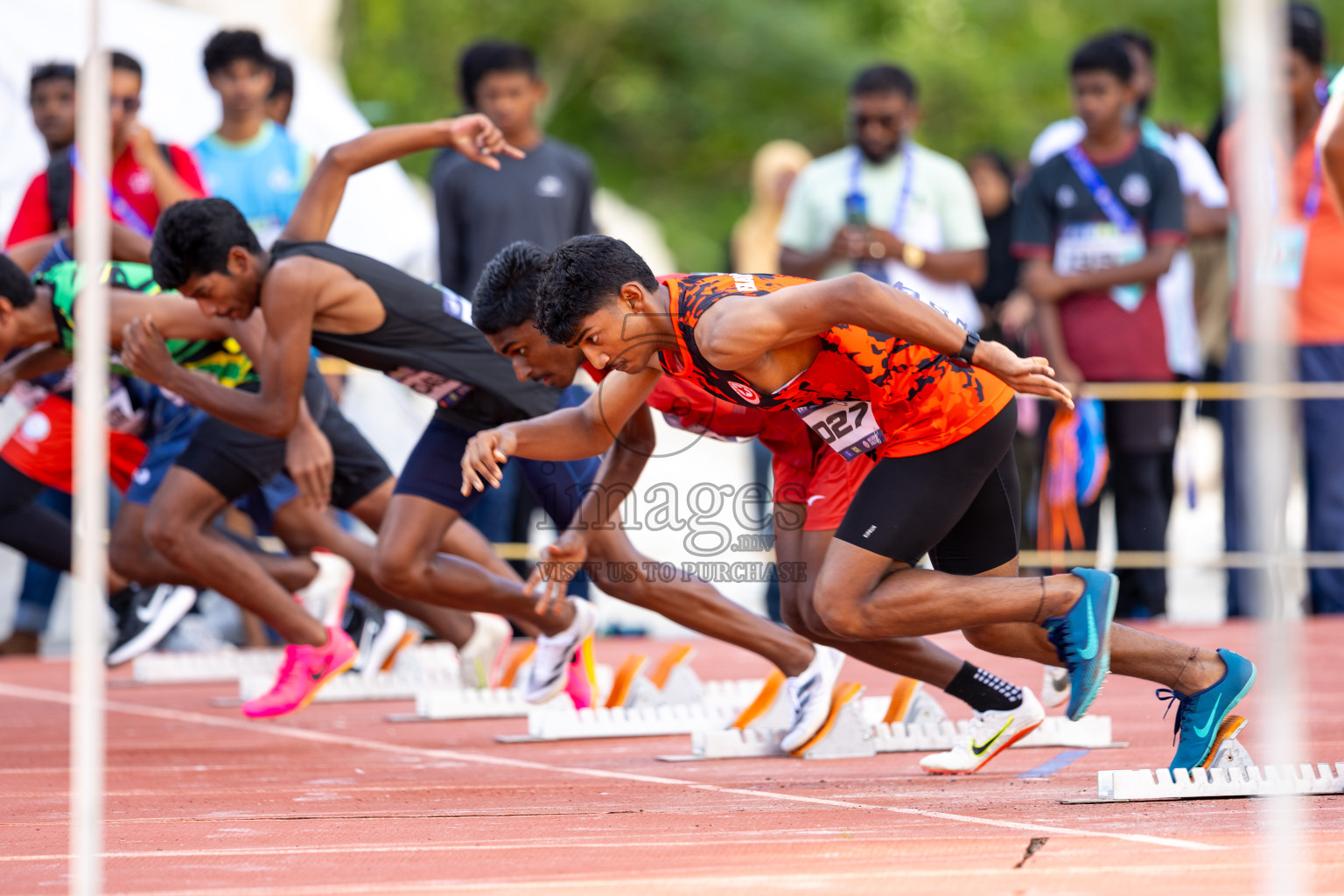 Day 1 of MWSC Interschool Athletics Championships 2024 held in Hulhumale Running Track, Hulhumale, Maldives on Saturday, 9th November 2024. Photos by: Ismail Thoriq / Images.mv