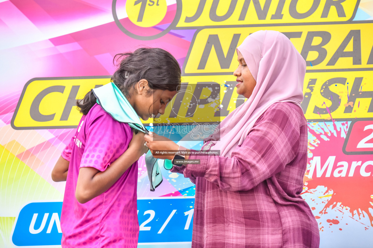 Final of Junior Netball Championship 2022 held in Male', Maldives on 19th March 2022. Photos by Nausham Waheed