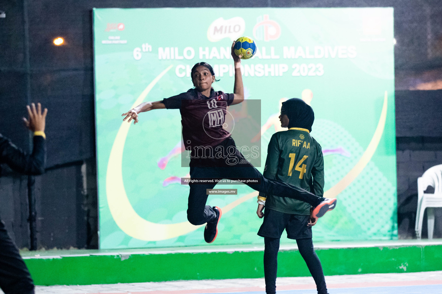 Day 5 of 6th MILO Handball Maldives Championship 2023, held in Handball ground, Male', Maldives on Friday, 24th May 2023 Photos: Shuu Abdul Sattar/ Images.mv