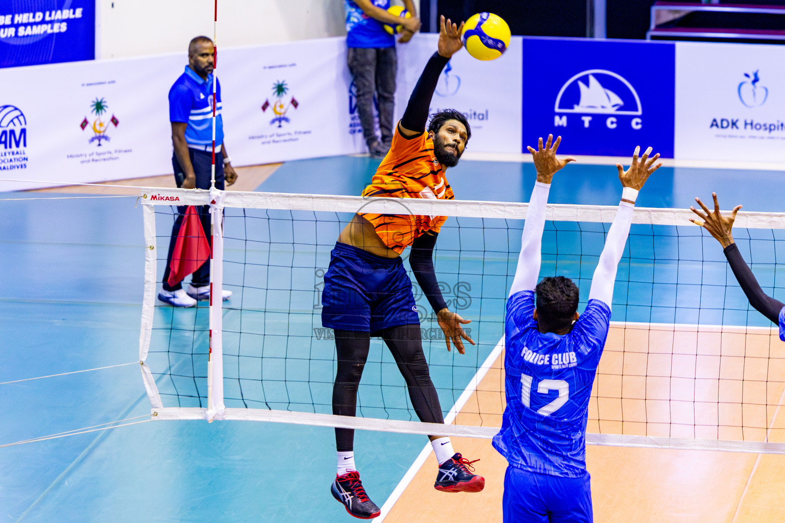 Sports Club City vs Police Club in Day 3 of MILO VAM Cup 2024 Men's Division was held in Social Center Indoor Hall on Wednesday, 30th October 2024. Photos: Nausham Waheed / images.mv