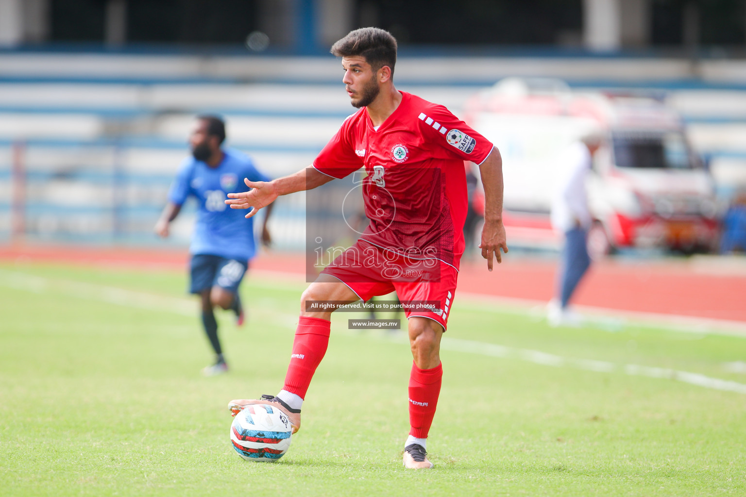 Lebanon vs Maldives in SAFF Championship 2023 held in Sree Kanteerava Stadium, Bengaluru, India, on Tuesday, 28th June 2023. Photos: Nausham Waheed, Hassan Simah / images.mv