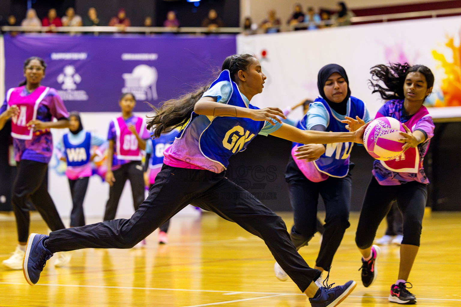 MV Netters Acadamy vs N Sports Academy in Day 2 of 3rd Junior Championship - Netball association of Maldives, held at Social Center on Monday 20th January 2025 . Photos by Nausham Waheed