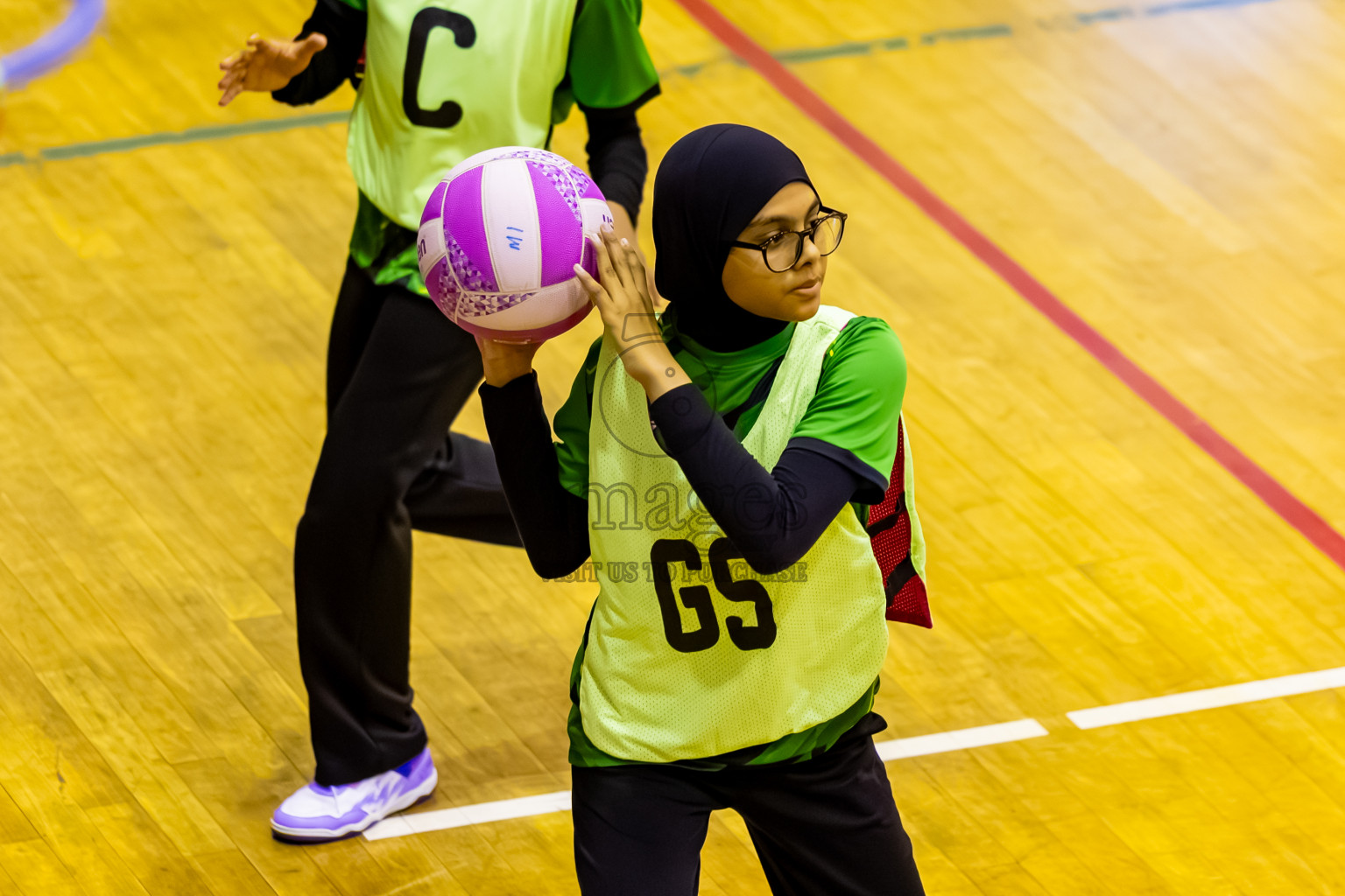 C Green Streets vs SC Shinning Star in Day 5 of 24th Milo Netball Association Championship held in Social Center at Male', Maldives on Friday, 5th September 2025. Photos: Nausham Waheed / images.mv