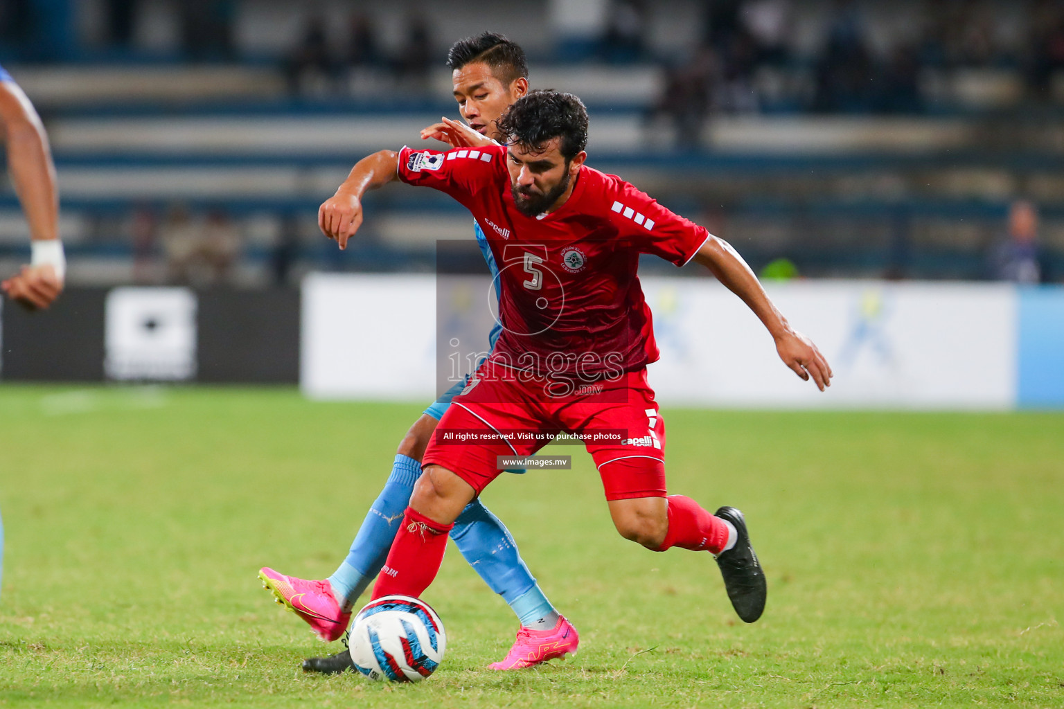 Lebanon vs India in the Semi-final of SAFF Championship 2023 held in Sree Kanteerava Stadium, Bengaluru, India, on Saturday, 1st July 2023. Photos: Nausham Waheed, Hassan Simah / images.mv