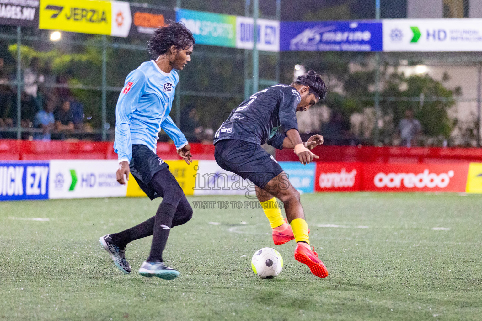 F Magoodhoo vs F Feeali in Day 17 of Golden Futsal Challenge 2024 was held on Wednesday, 31st January 2024, in Hulhumale', Maldives Photos: Hassan Simah / images.mv