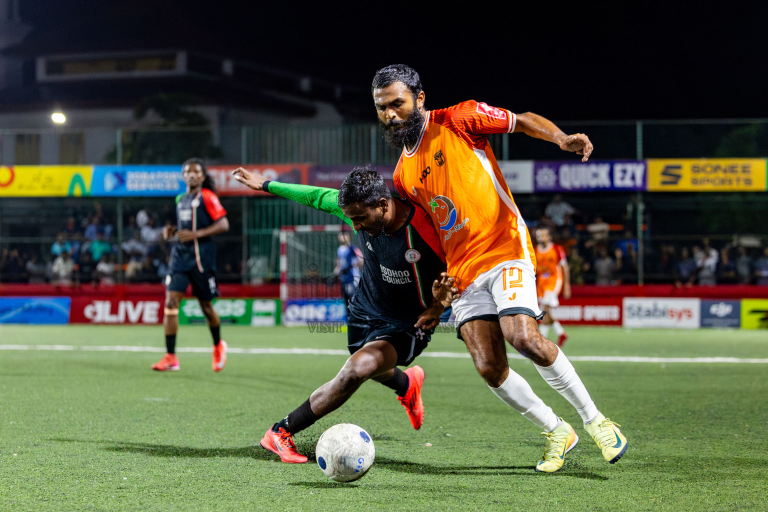 Thaa Hirilandhoo vs L Isdhoo in zone round Day 30 of Golden Futsal Challenge 2025 was held on Monday , 3rd February 2025, in Hulhumale', Maldives. Photos: Nausham Waheed / images.mv
