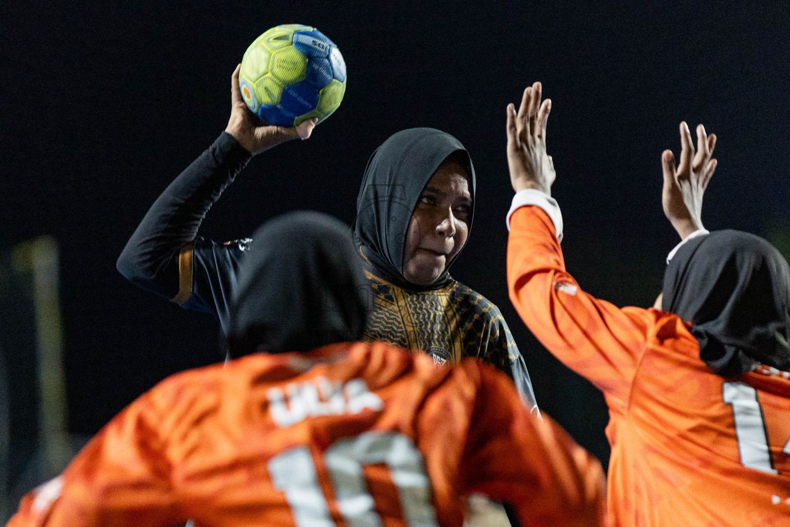 Day 16 of 10th National Handball Tournament 2023, held in Handball ground, Male', Maldives on Wednesday, 13th December 2023 Photos: Nausham Waheed/ Images.mv