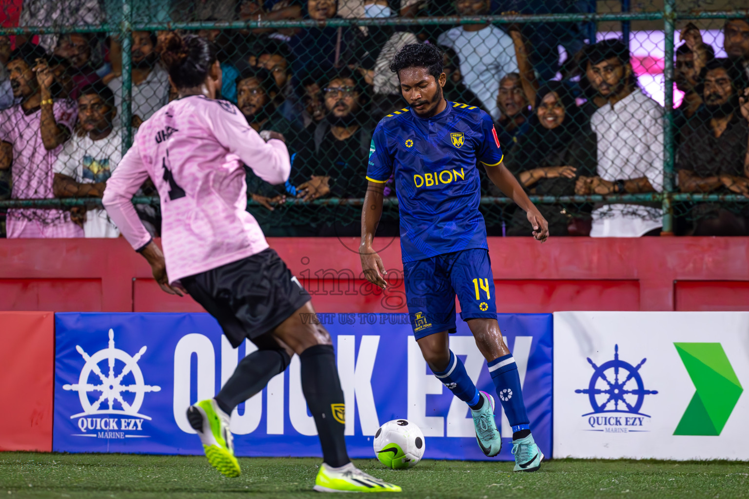 B Eydhafushi vs B Thulhaadhoo in Day 29 of Golden Futsal Challenge 2024 was held on Tuesday , 13th February 2024 in Hulhumale', Maldives Photos: Ismail Thoriq / images.mv