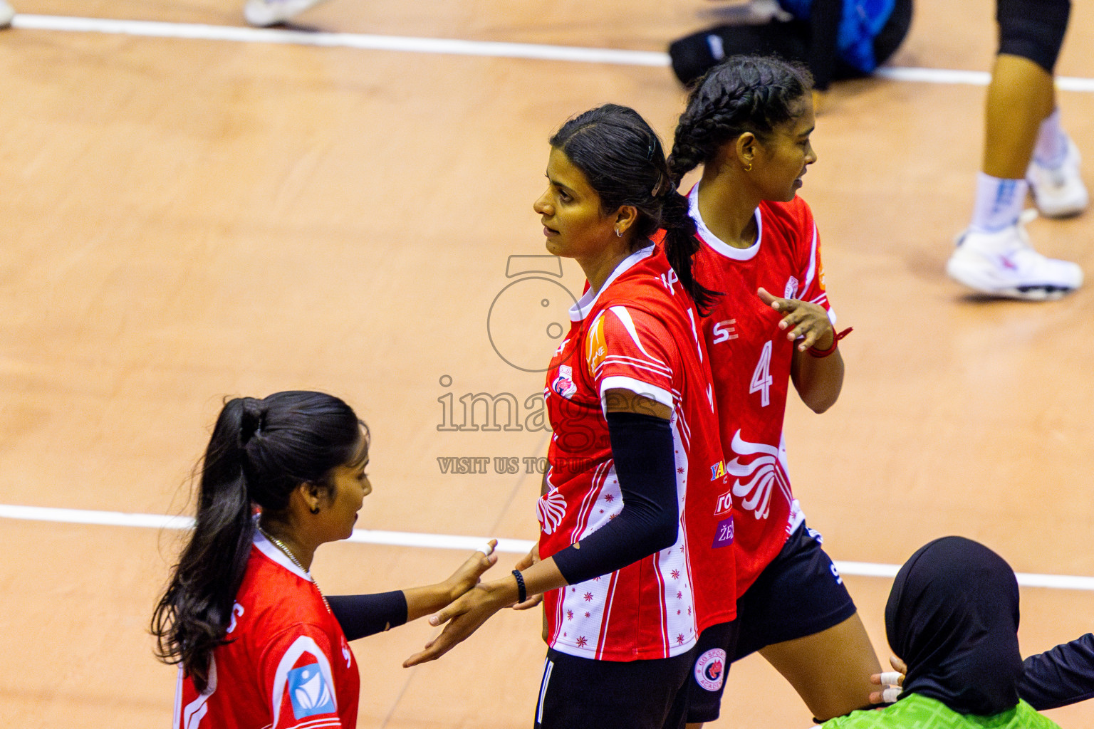 Good Games Sports Academy vs Volleyball Youth New Generation in Day 5 of Women's Division of VAM Cup 2025 held in Male', Maldives on Sunday, 13th April 2025 at Social Center Indoor Hall Photos By: Nausham Waheed / images.mv