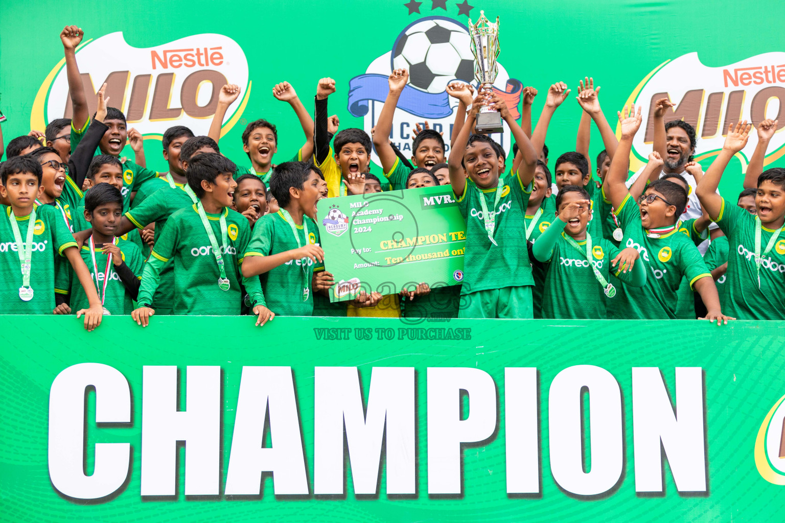 Final Day  of MILO Academy Championship 2024 - U12 was held at Henveiru Grounds in Male', Maldives on Thursday, 7th July 2024. Photos: Shuu Abdul Sattar / images.mv