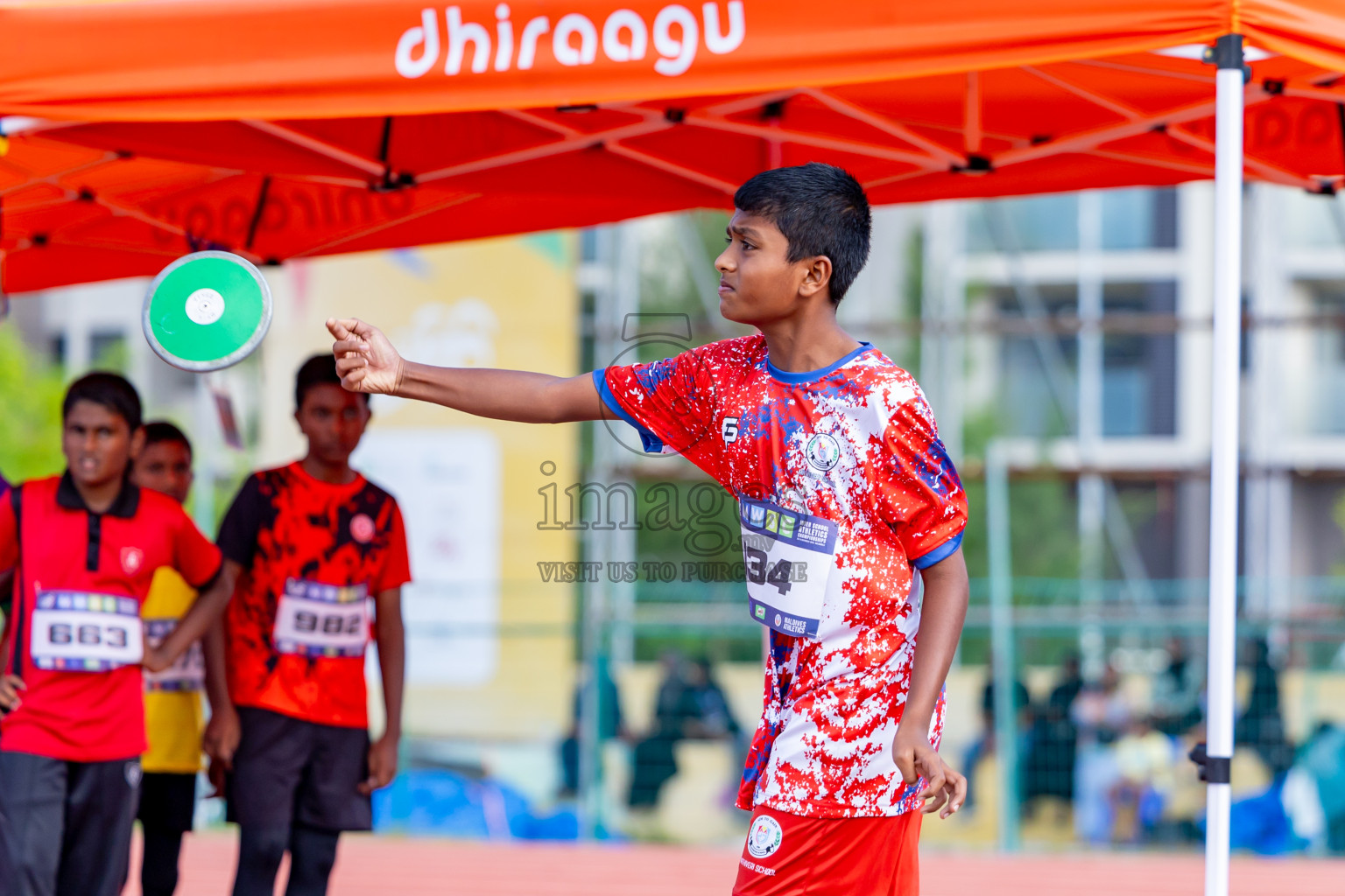 Day 4 of MWSC Interschool Athletics Championships 2024 held in Hulhumale Running Track, Hulhumale, Maldives on Tuesday, 12th November 2024. Photos by: Nausham Waheed / Images.mv