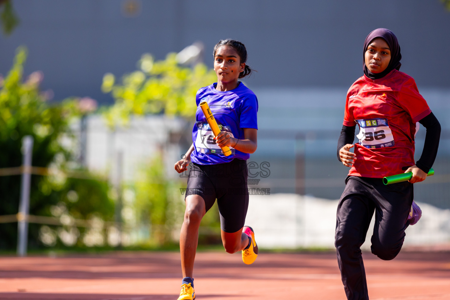 Day 6 of MWSC Interschool Athletics Championships 2024 held in Hulhumale Running Track, Hulhumale, Maldives on Thursday, 14th November 2024. Photos by: Nausham Waheed / Images.mv